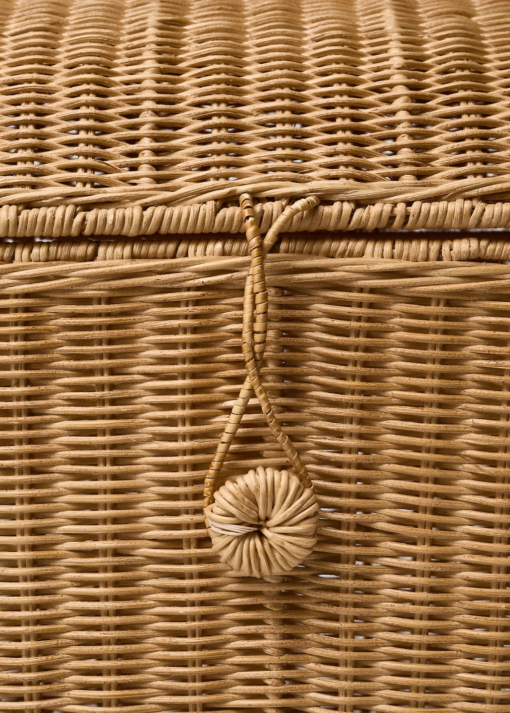 Large rattan trunk basket