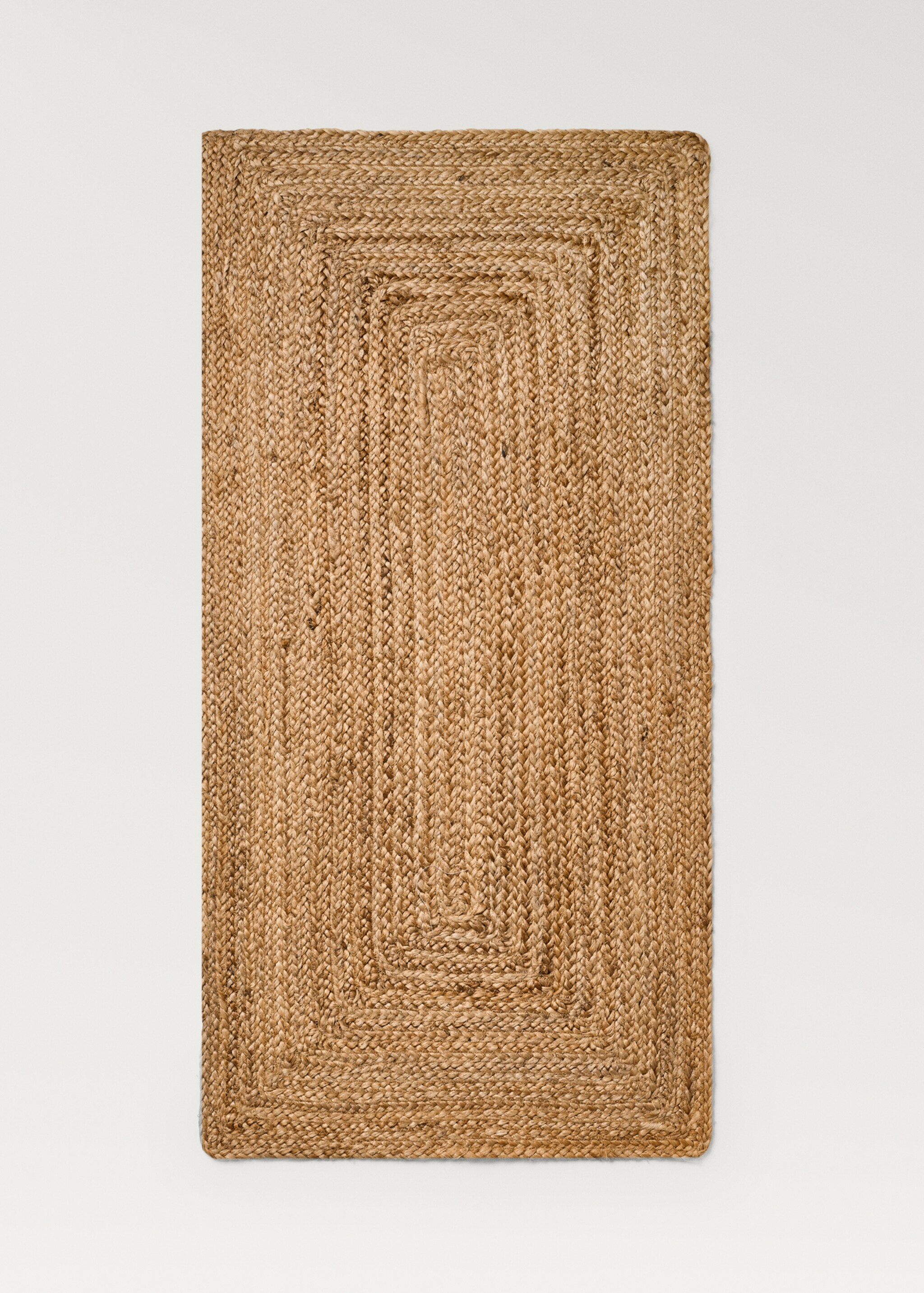 Small woven natural fibre jute carpet - Article without model