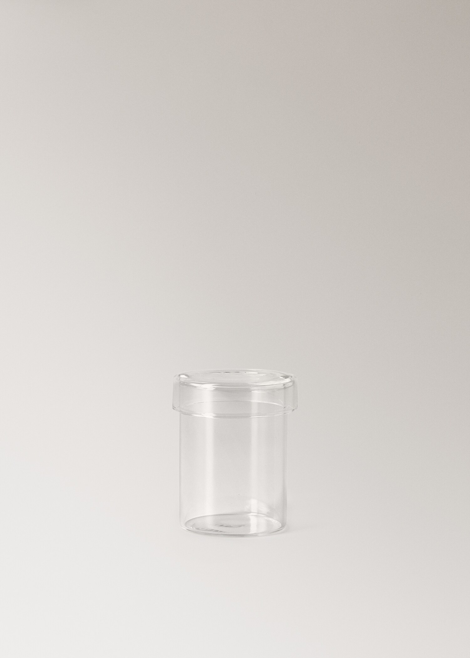 Bocal de salle de bain en borosilicate avec couvercle taille S - Article sans modèle