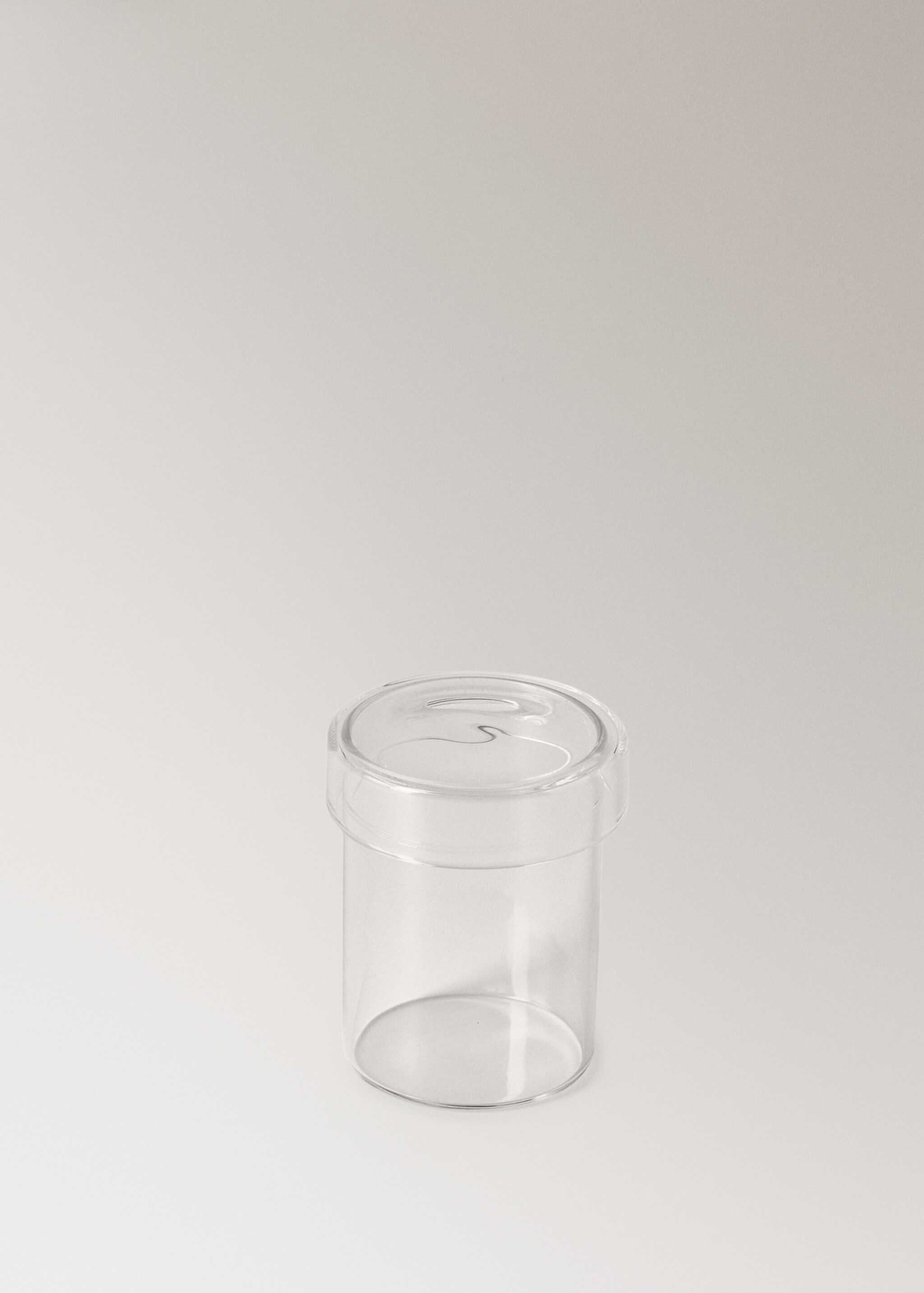 Bocal de salle de bain en borosilicate avec couvercle taille S - Détail de l'article 1, Gris glacé. Ref: 17033798-00.