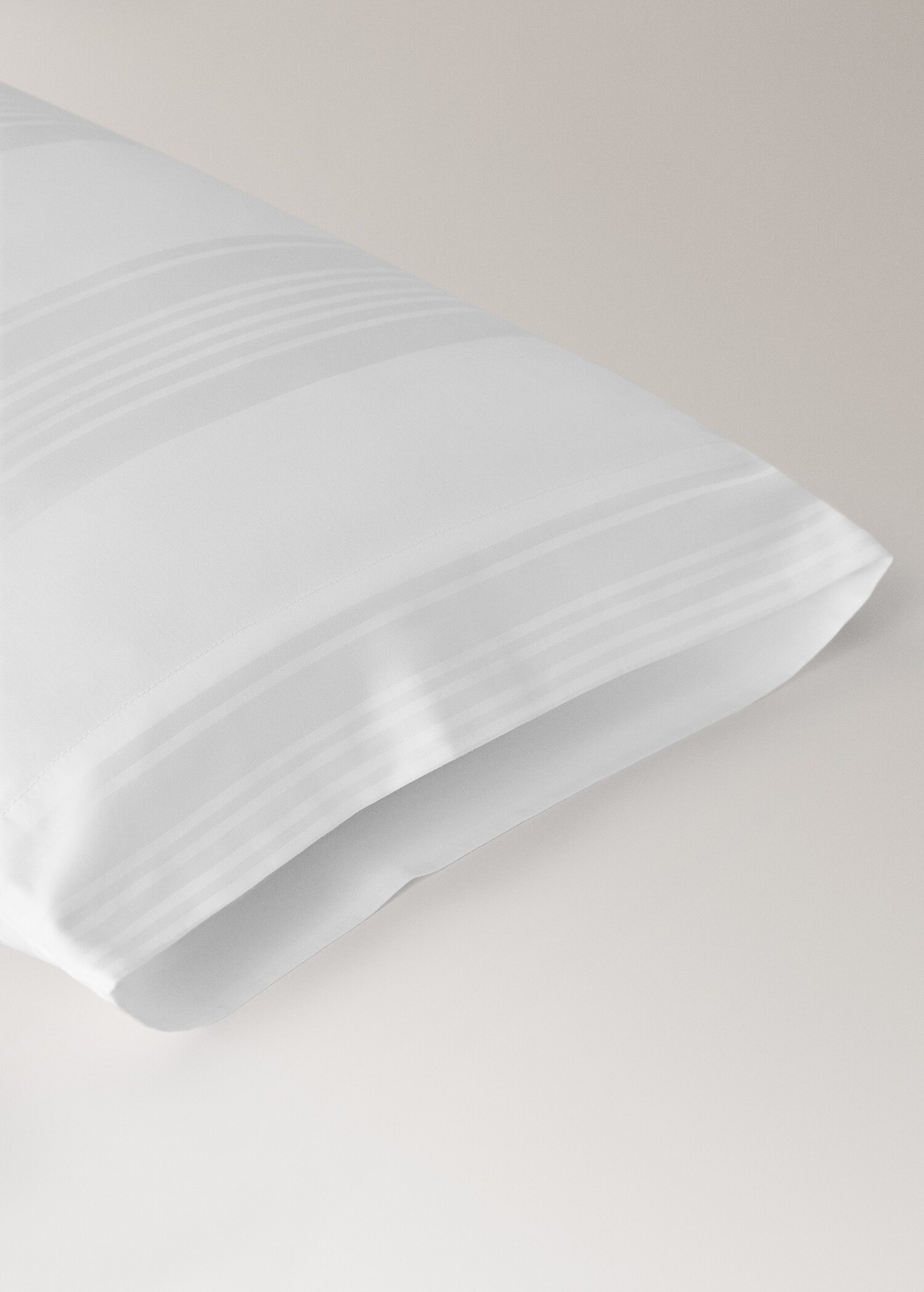 Funda coixinera cotó setí 300 fils ratlles 45x110 cm - Detall de l'article 1