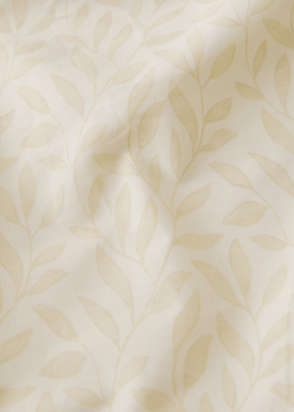 Percale cotton duvet cover with leaf print for / cm bed