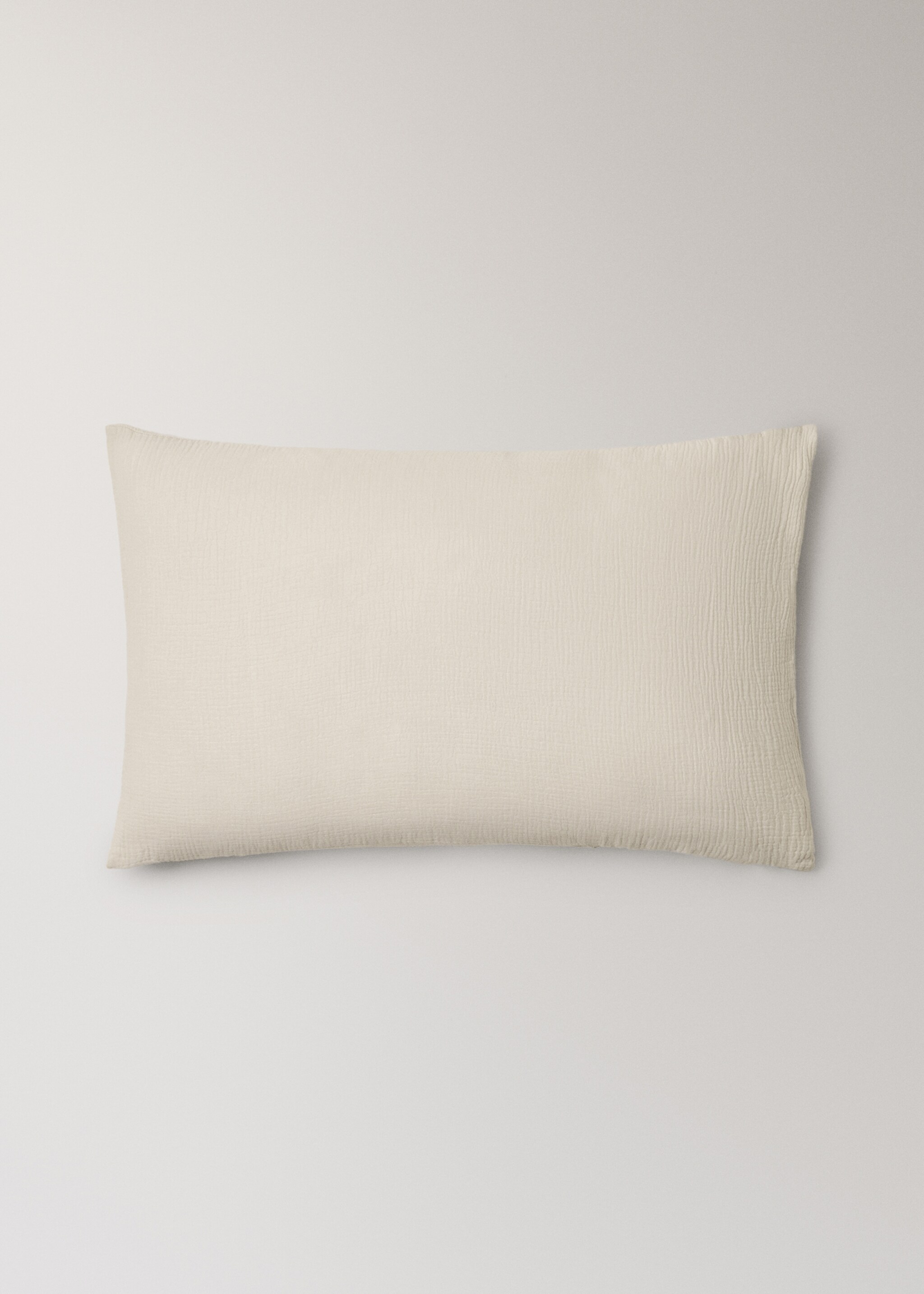 Cotton gauze pillow case 50x75cm - Article without model, Ivory White. Ref: 17033823-00.