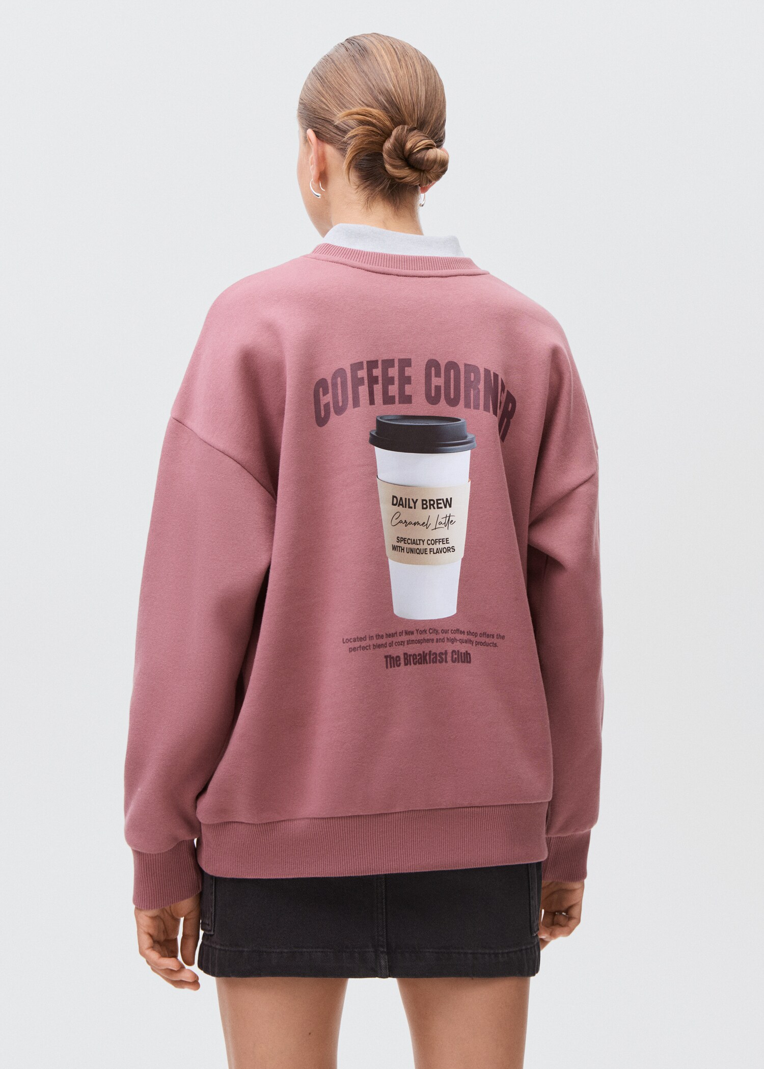 Printed cotton sweatshirt - Reverse of the article