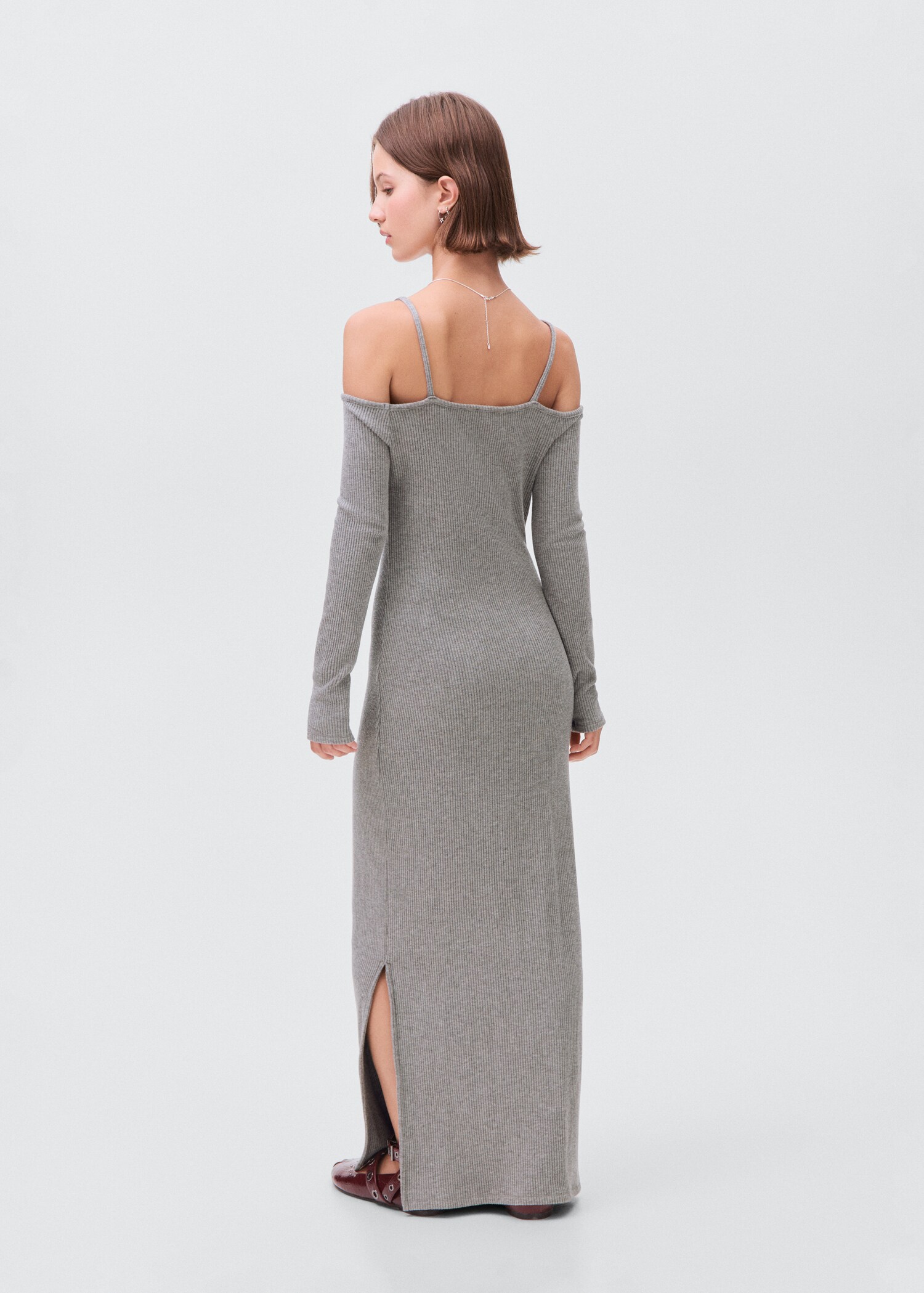 Knitted dress with cut-out - Reverse of the article