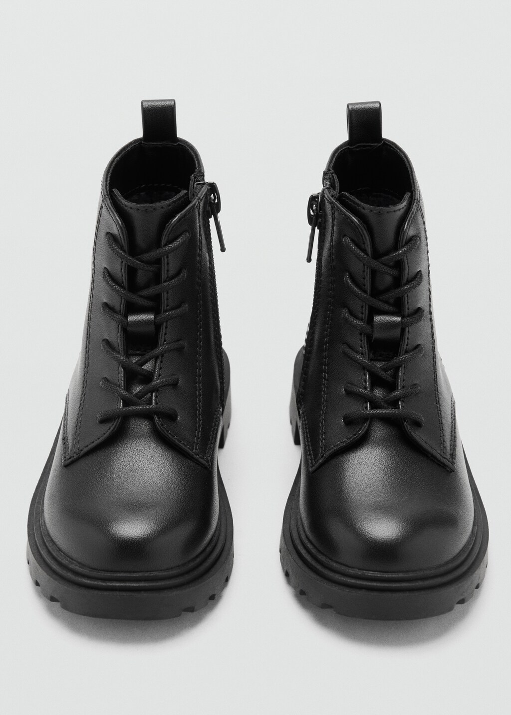 Leather lace-up boots