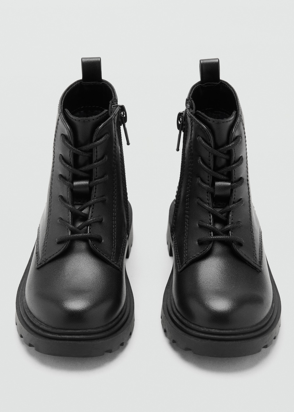 Leather lace-up boots