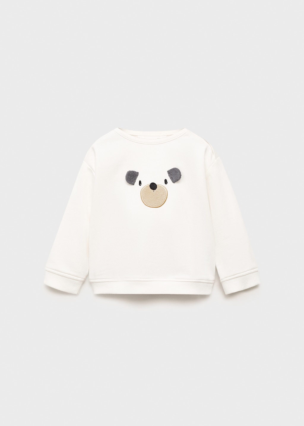 Sweatshirt with embroidered teddy bear