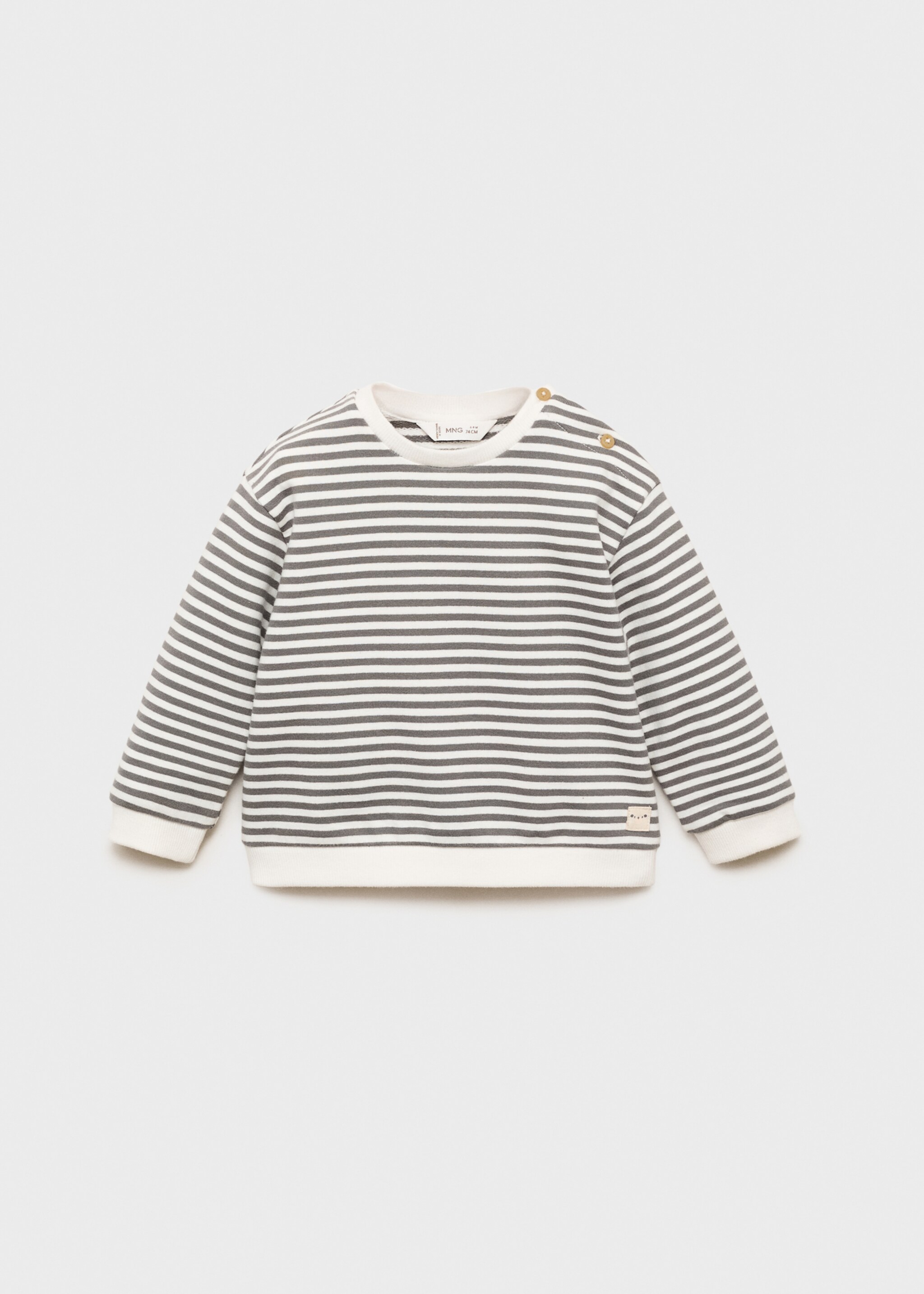 Sweat-shirt coton rayures - Article sans modèle