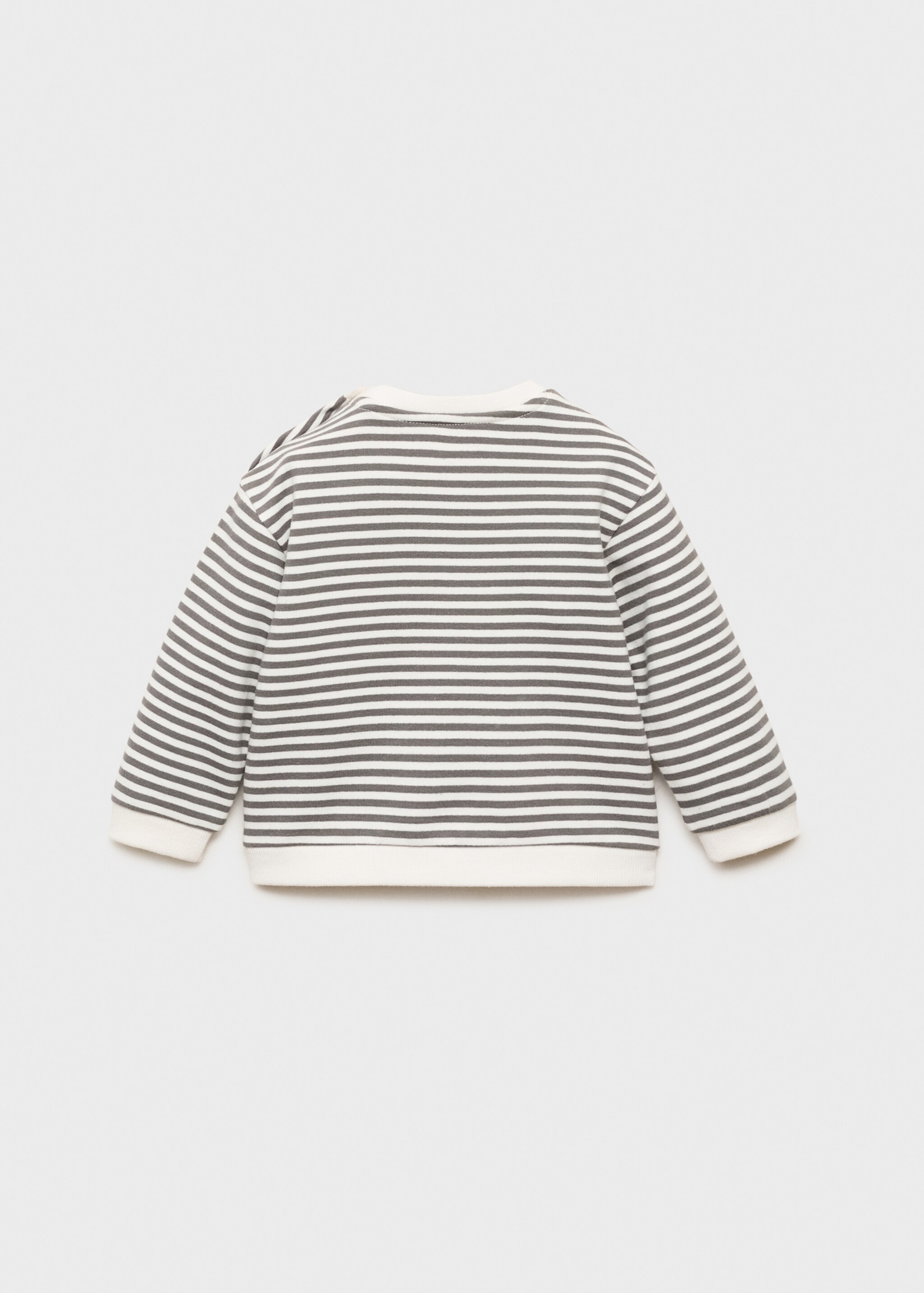 Sweat-shirt coton rayures - Verso de l’article