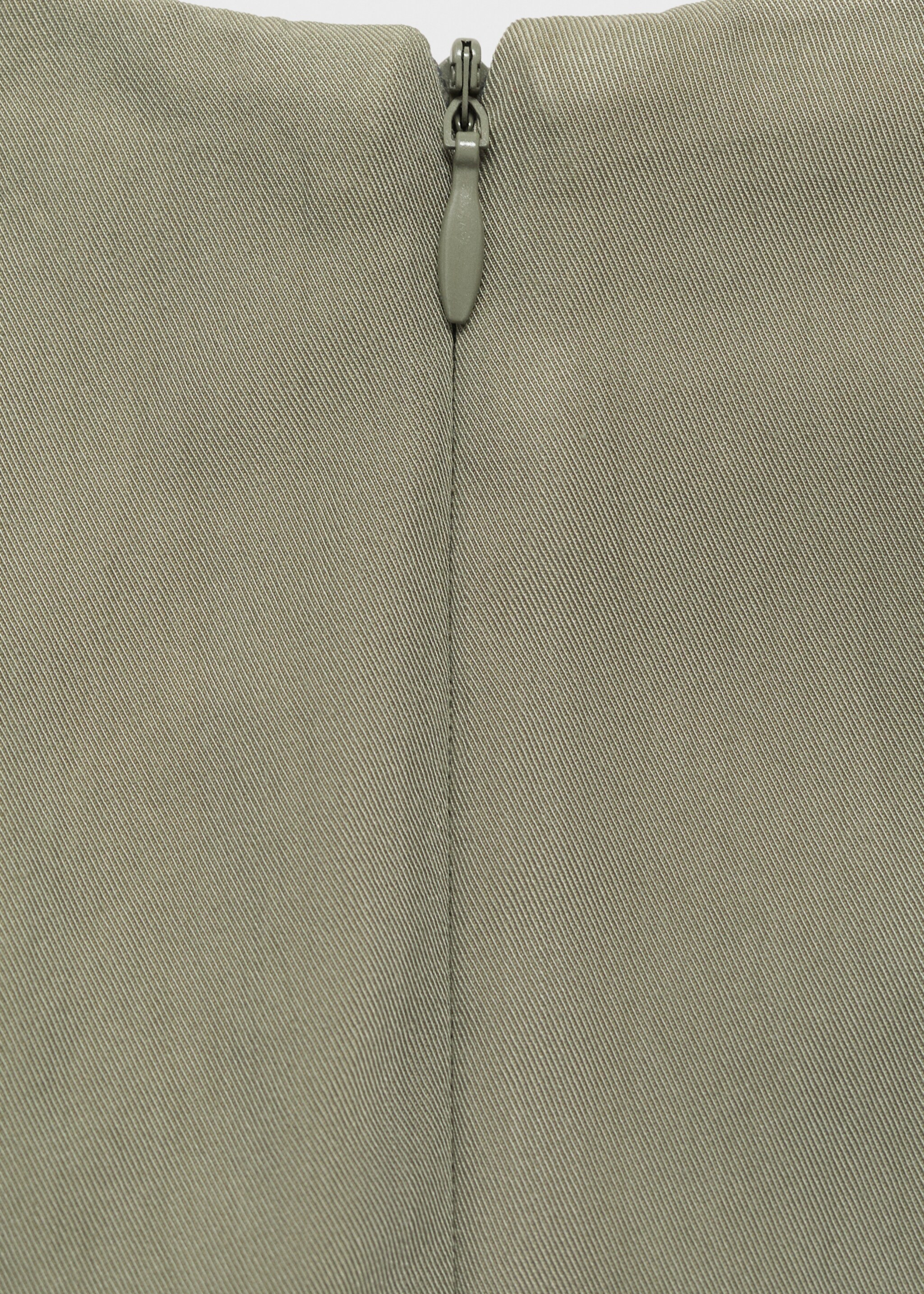 Short pleated dress - Details of the article 0, Khaki. Ref: 17034083-00.