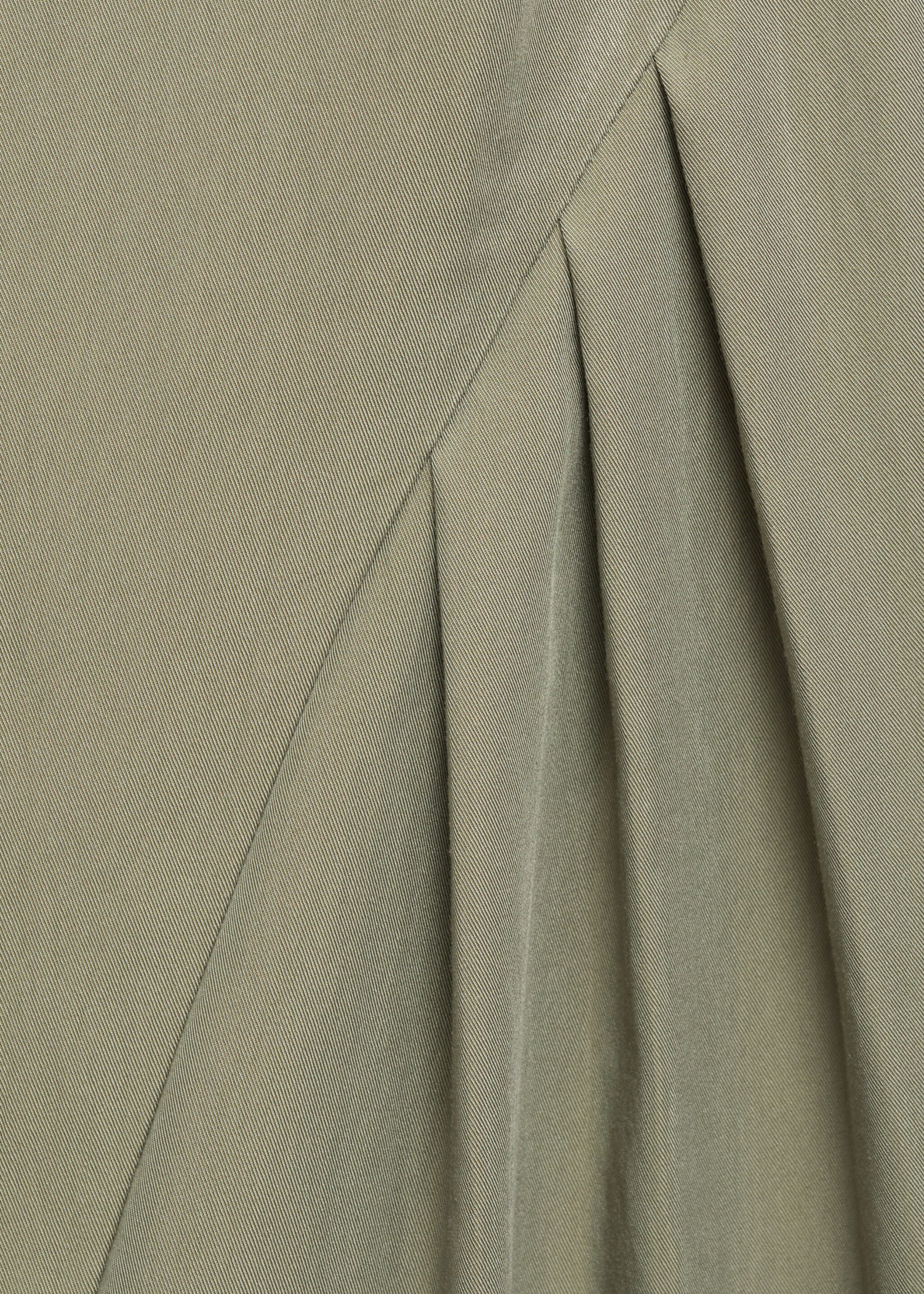 Short pleated dress - Details of the article 8, Khaki. Ref: 17034083-00.