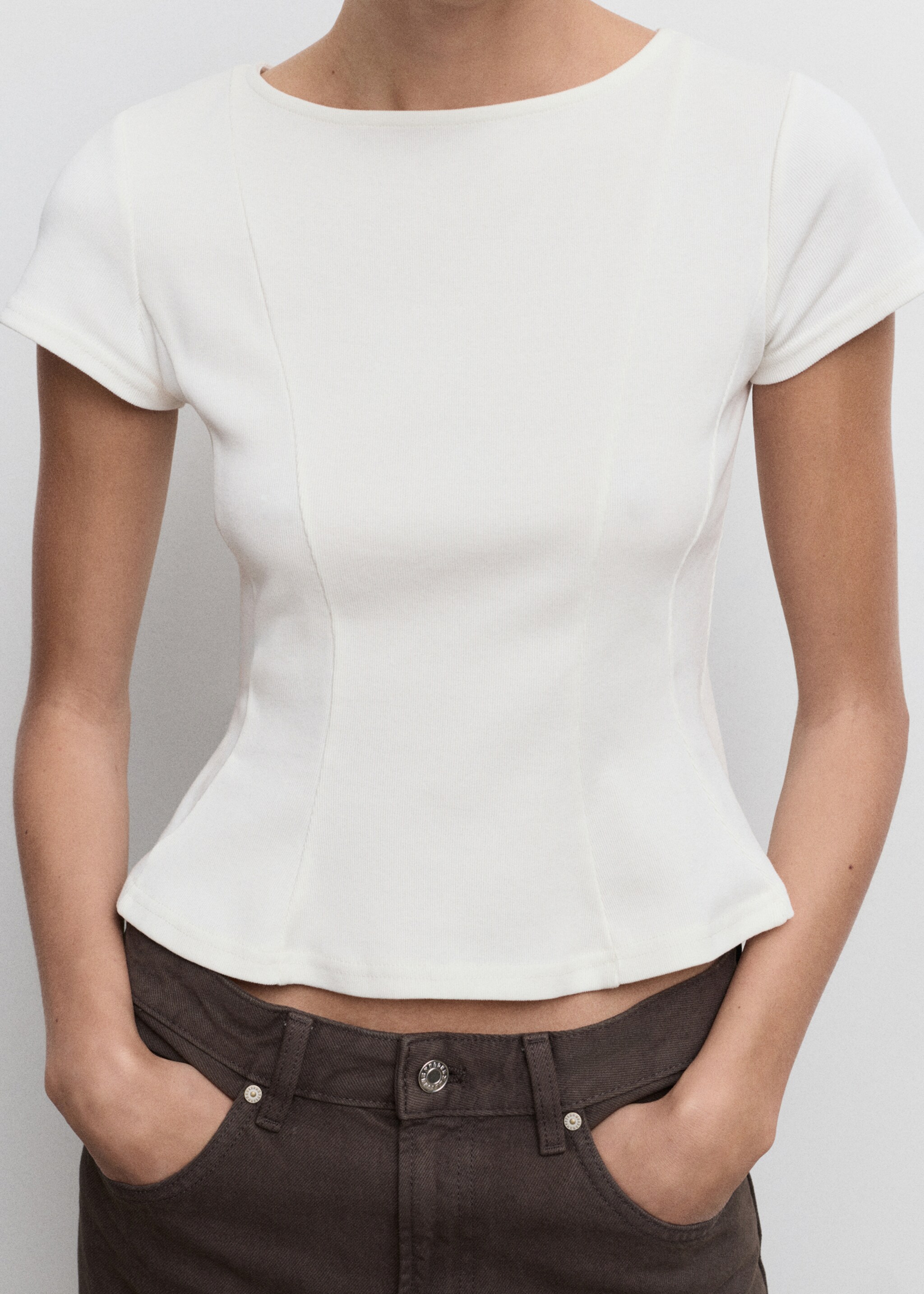 A-line cotton tee - Medium plane