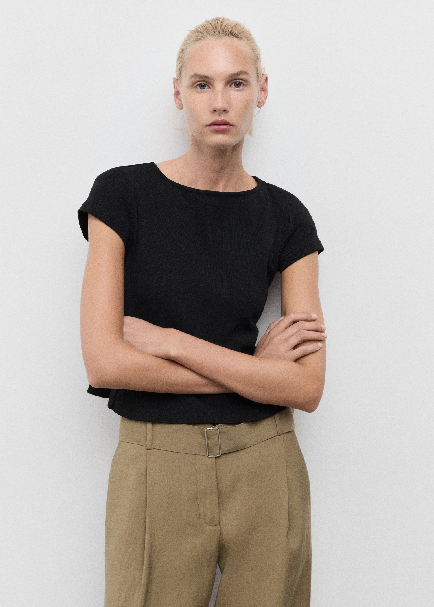 A-line cotton tee - Medium plane