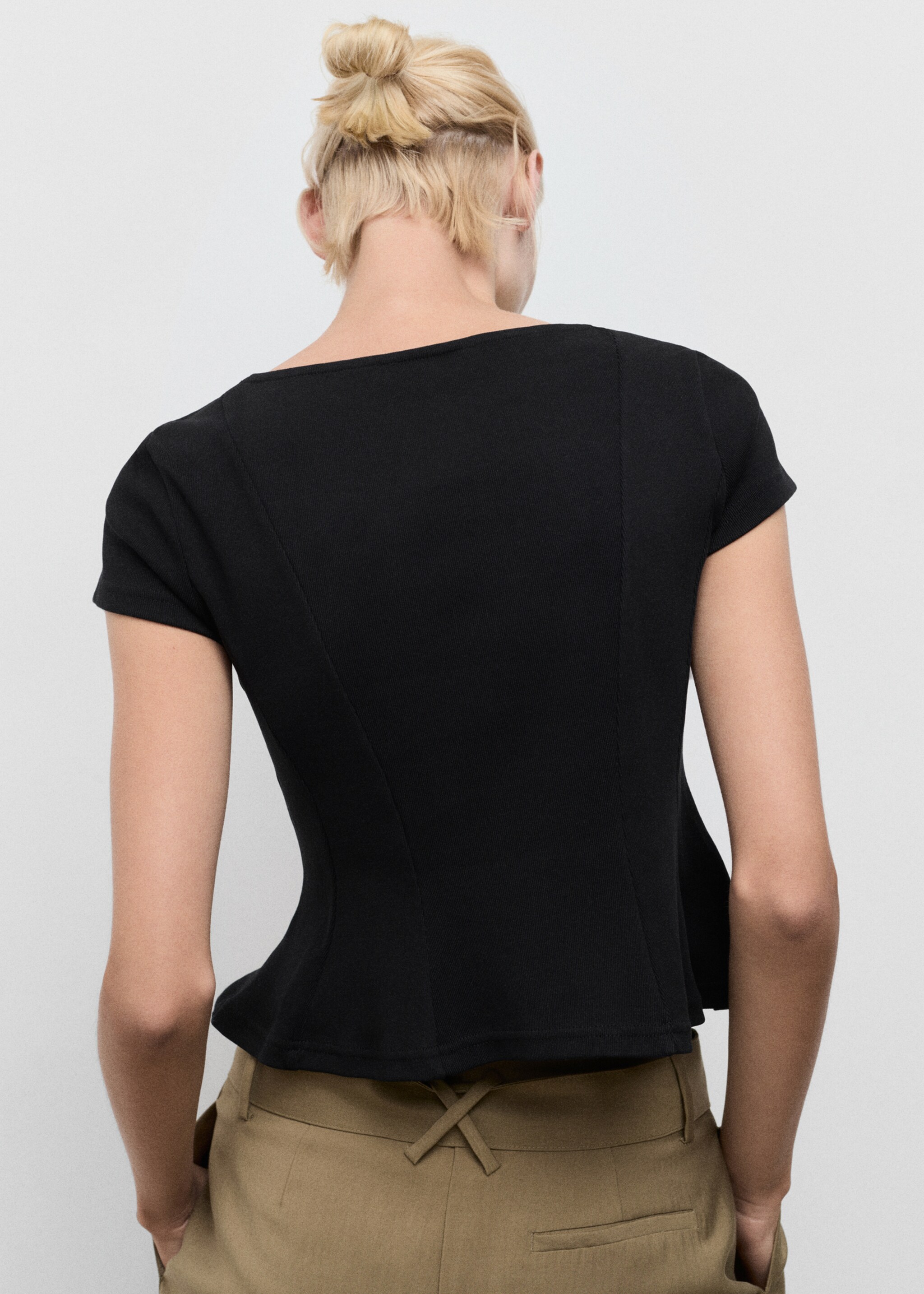 T-shirt en coton évasé - Verso de l’article