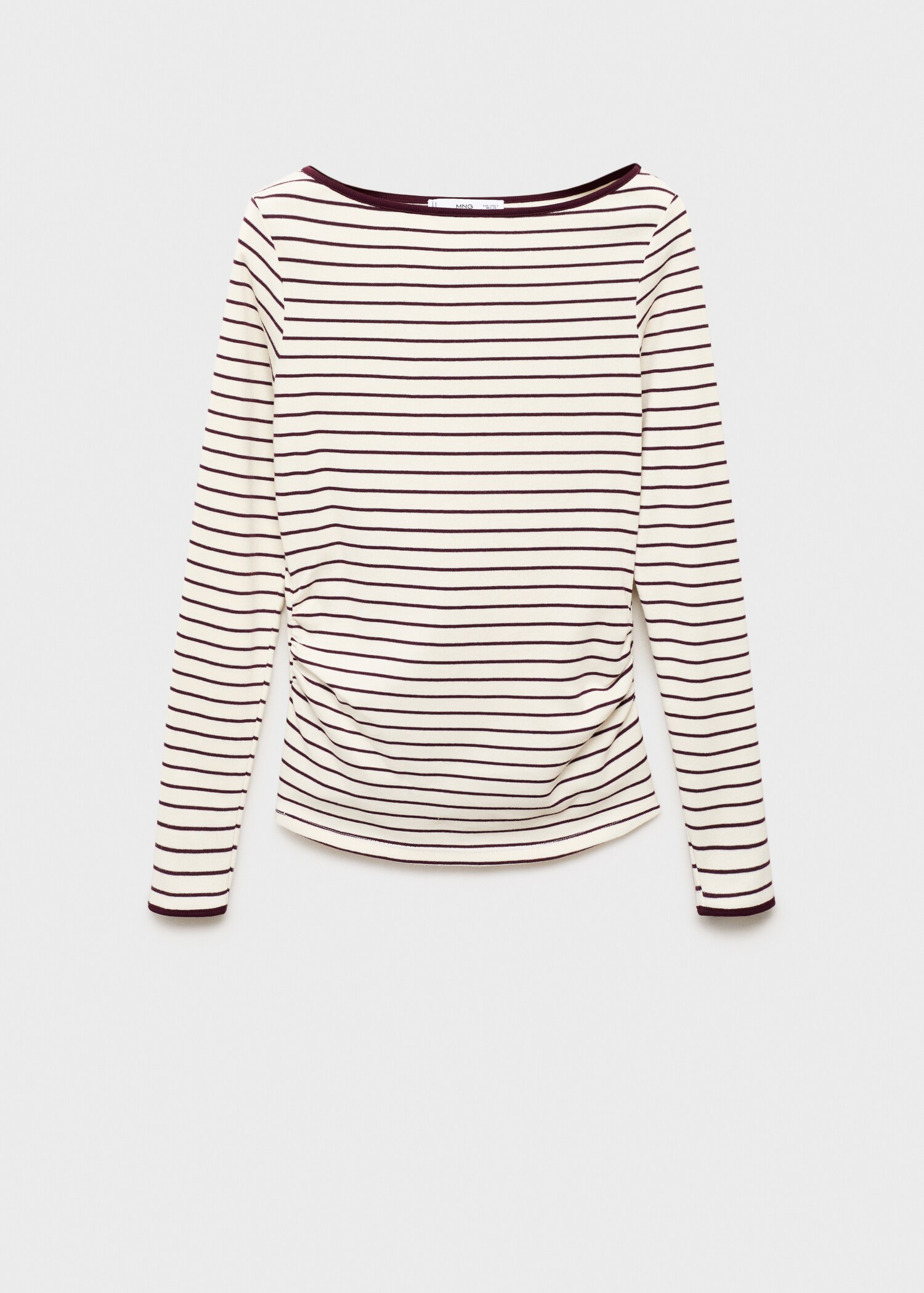 Cotton maternity T-shirt with buttoned cuffs - Article without model