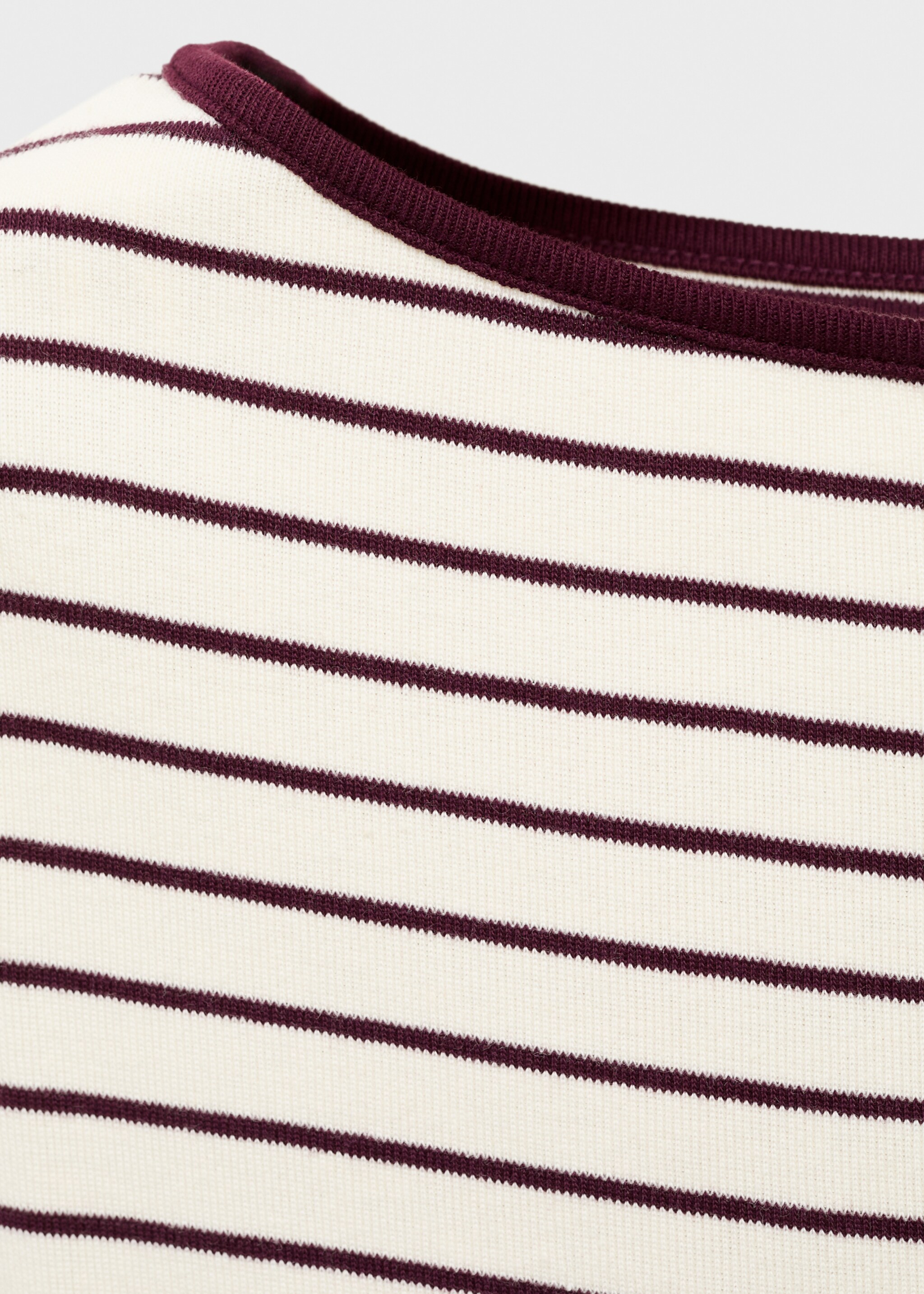 Maternity cotton buttoned cuffs t-shirt - Details of the article 8, Burgundy. Ref: 17034087-00.