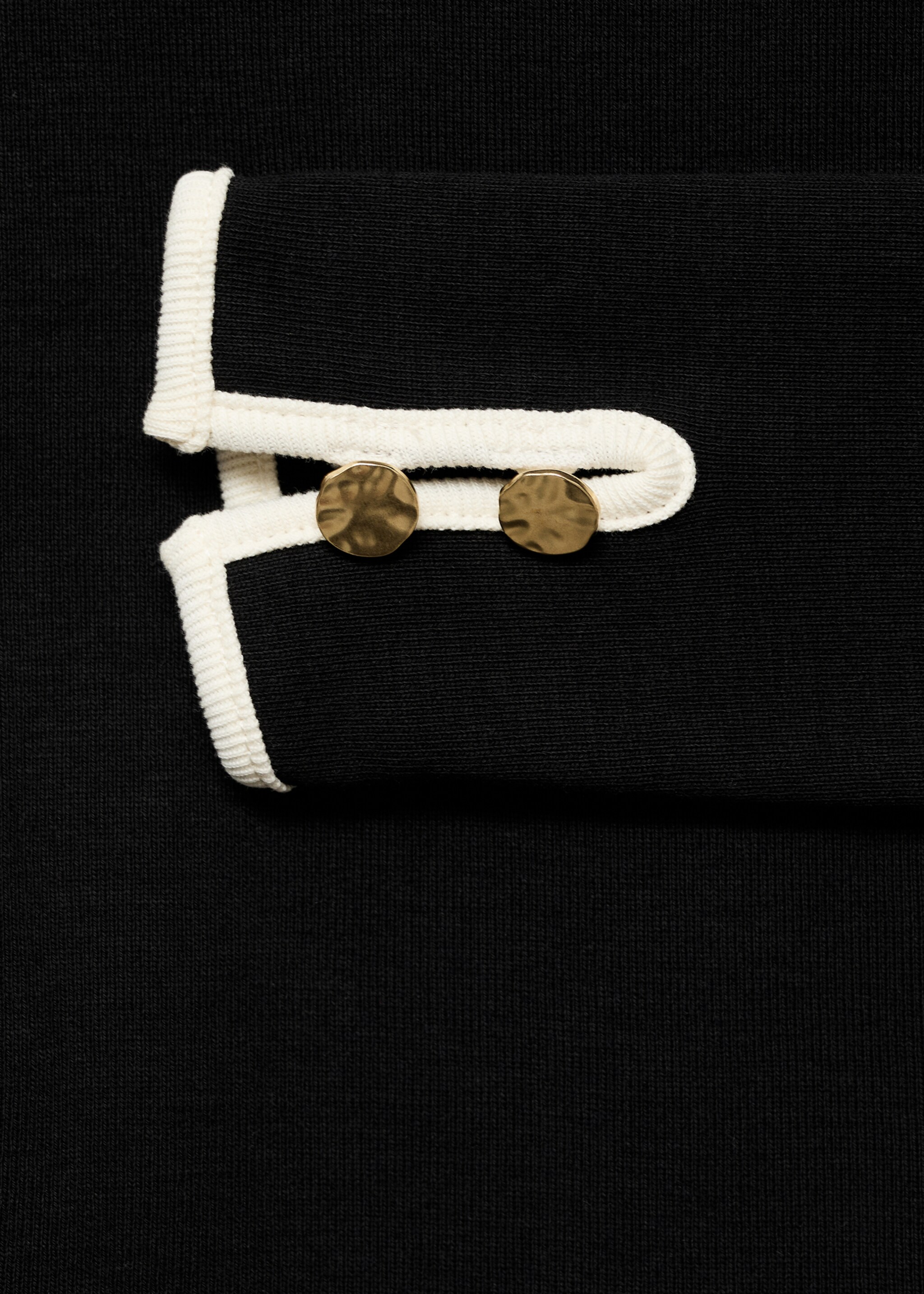 Maternity cotton buttoned cuffs t-shirt - Details of the article 0, Black. Ref: 17034087-00.