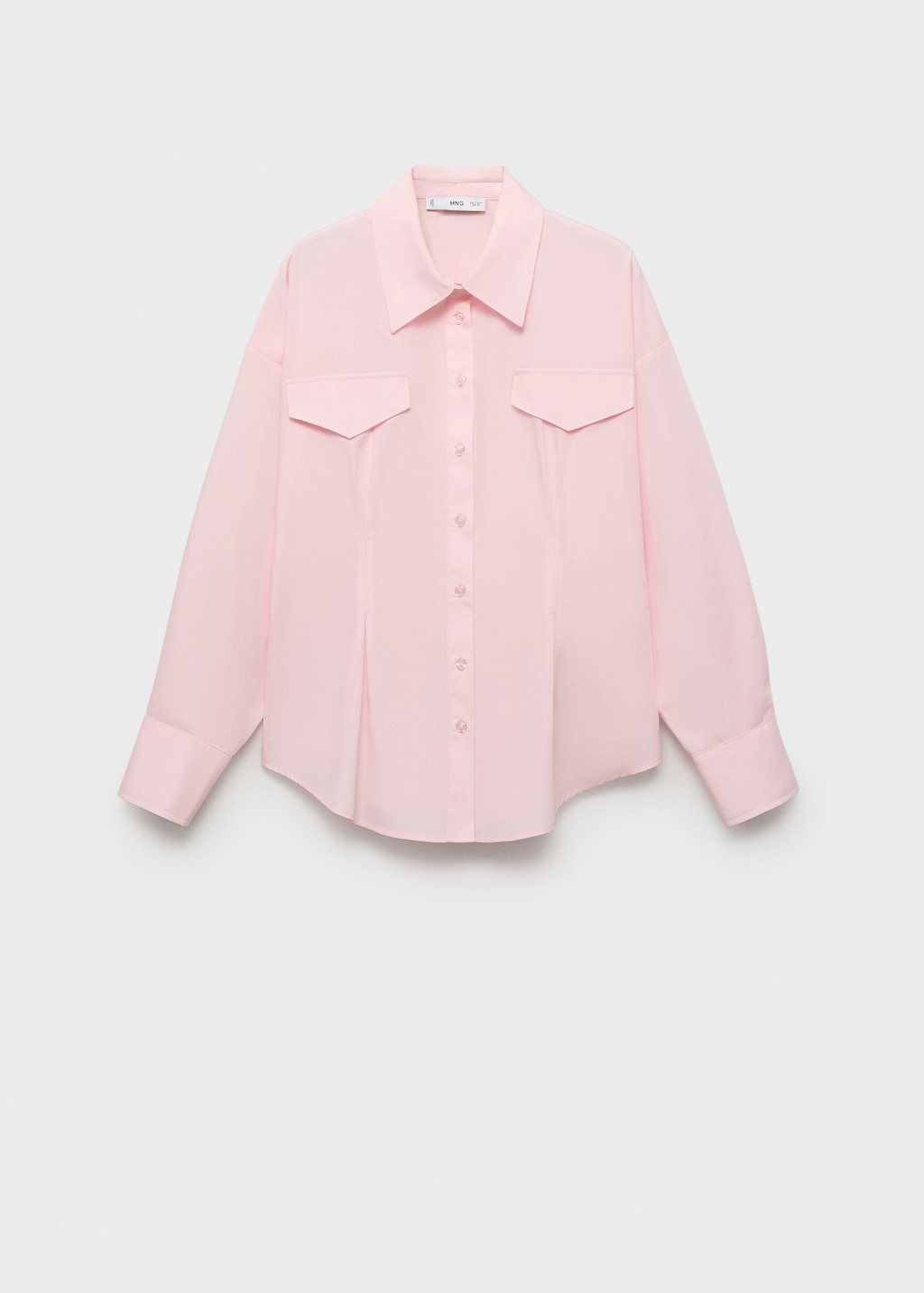 Shirt with pleats and pockets