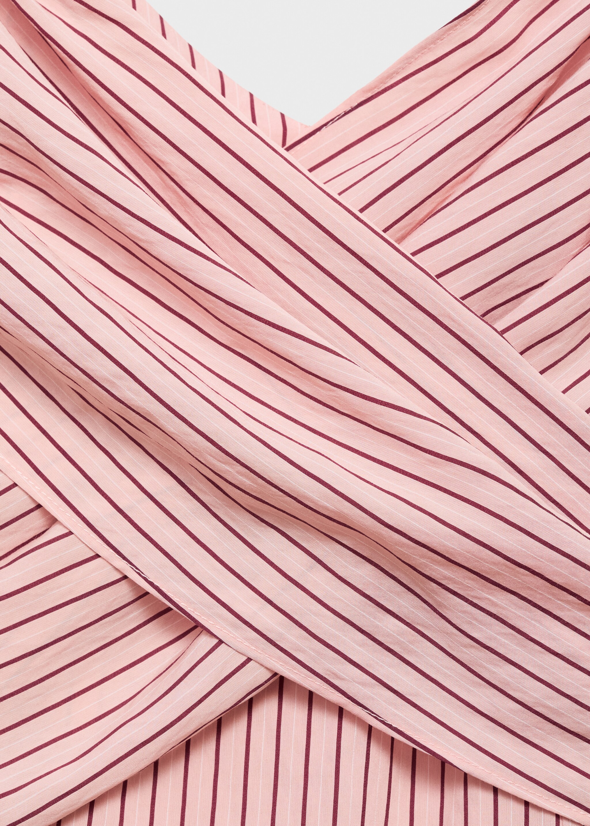 Striped wrap dress - Details of the article 0, Pink. Ref: 17034094-00.