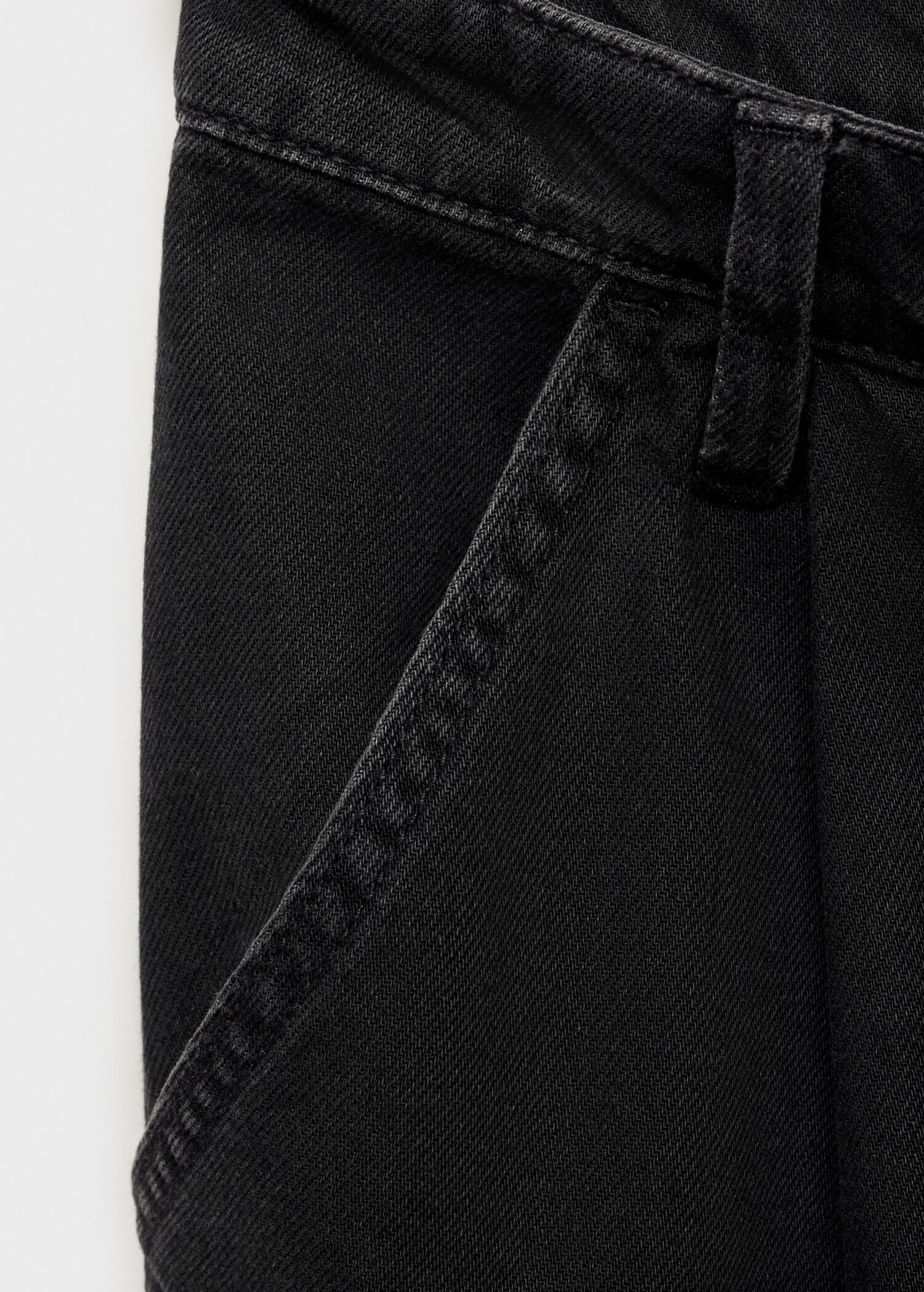 Wide-leg pleated jeans - Details of the article 0