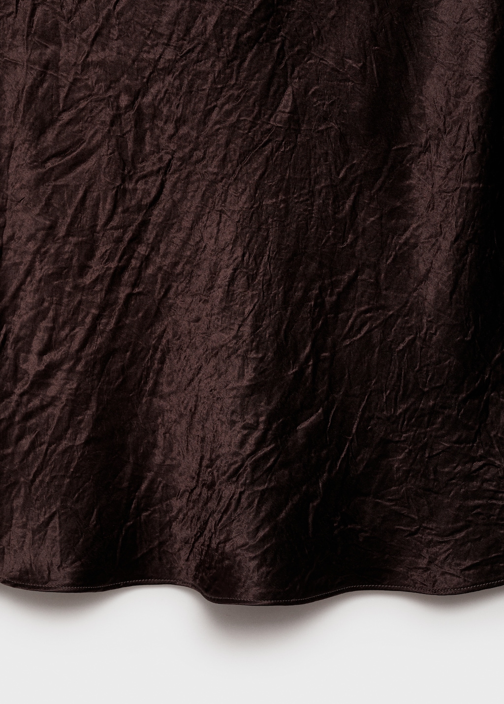 Wrinkled-effect satin blouse