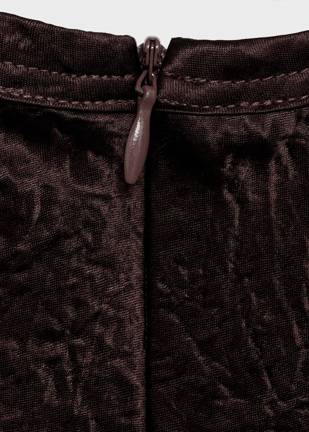 Wrinkled-effect satin blouse