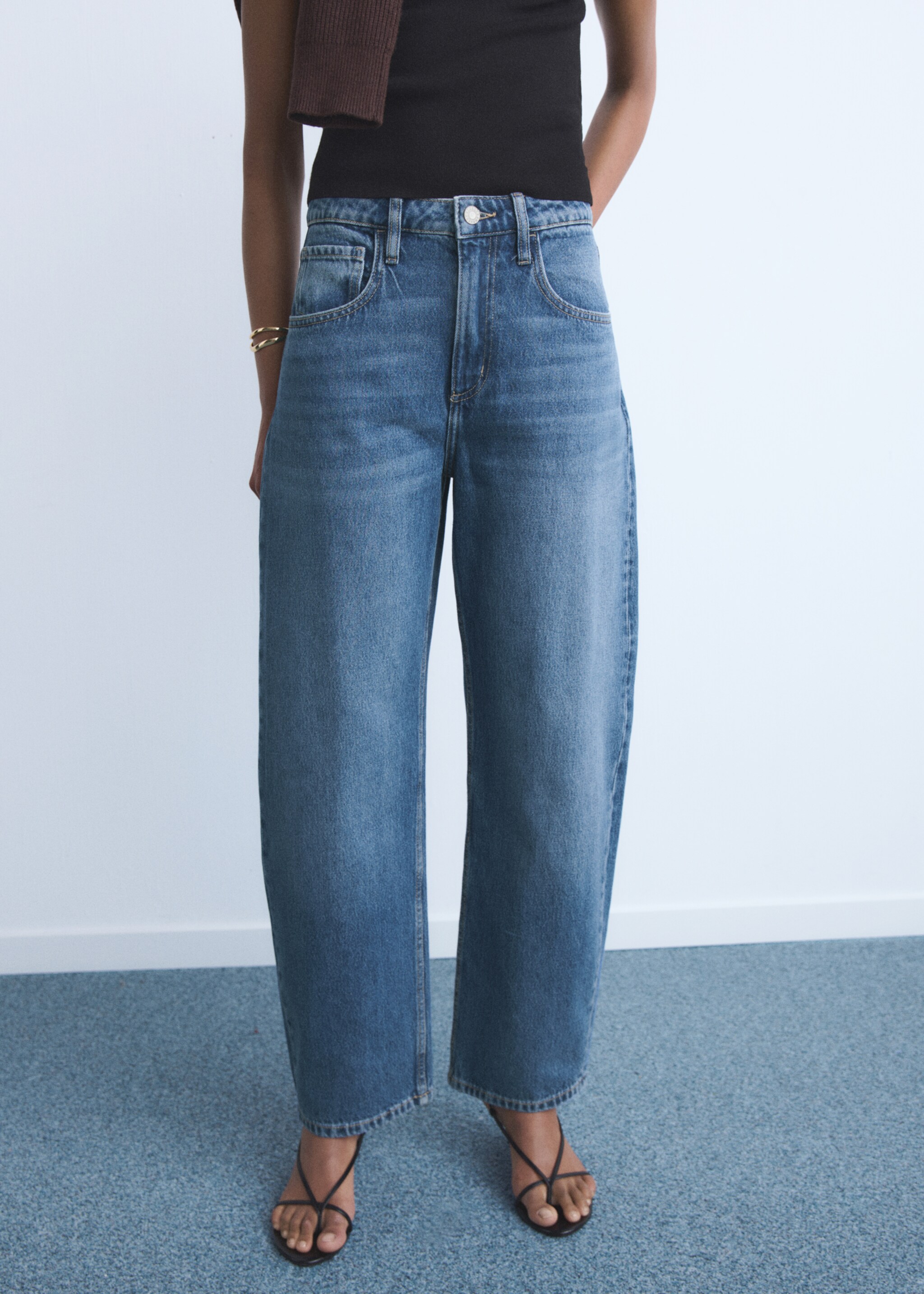 High-rise balloon jeans - Medium plane