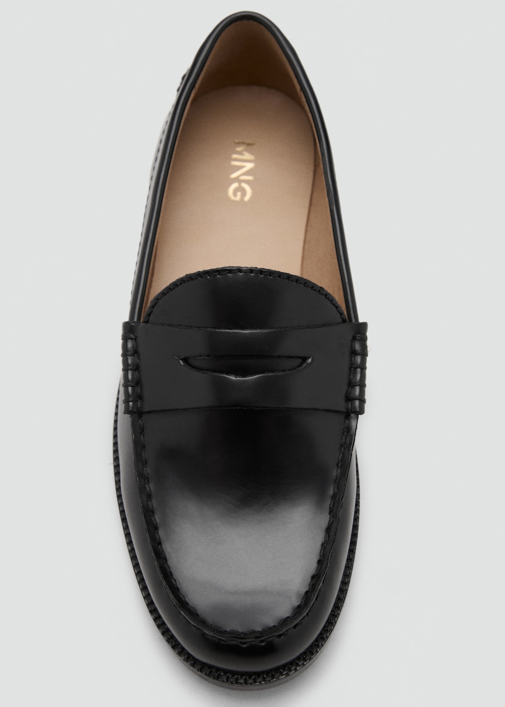 Faux-leather moccasin