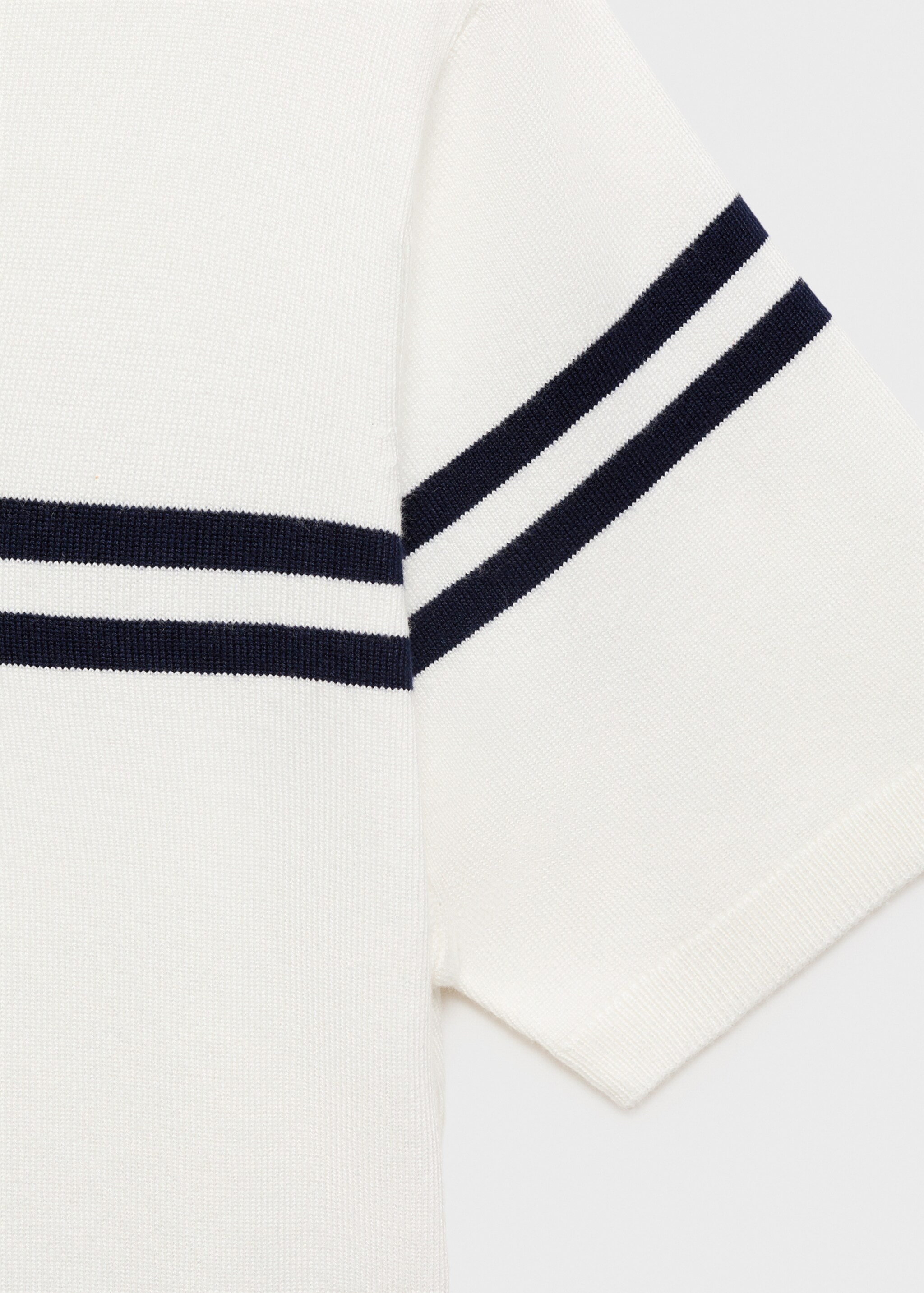 Sweater lengan pendek garis-garis - Rincian barang 0