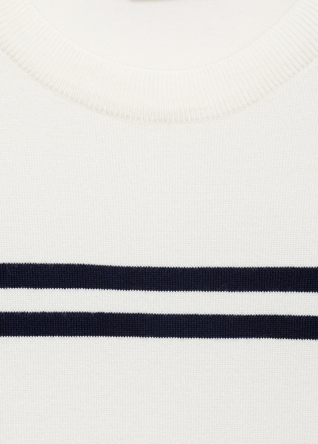 Striped short-sleeved sweater