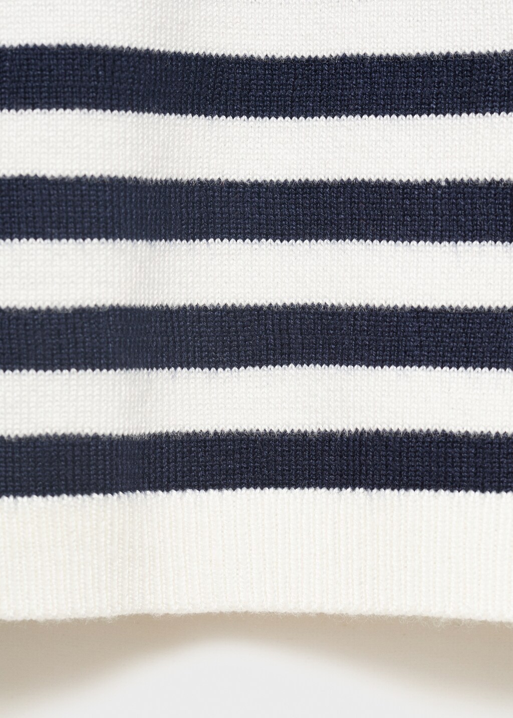 Mango Striped short-sleeved sweater