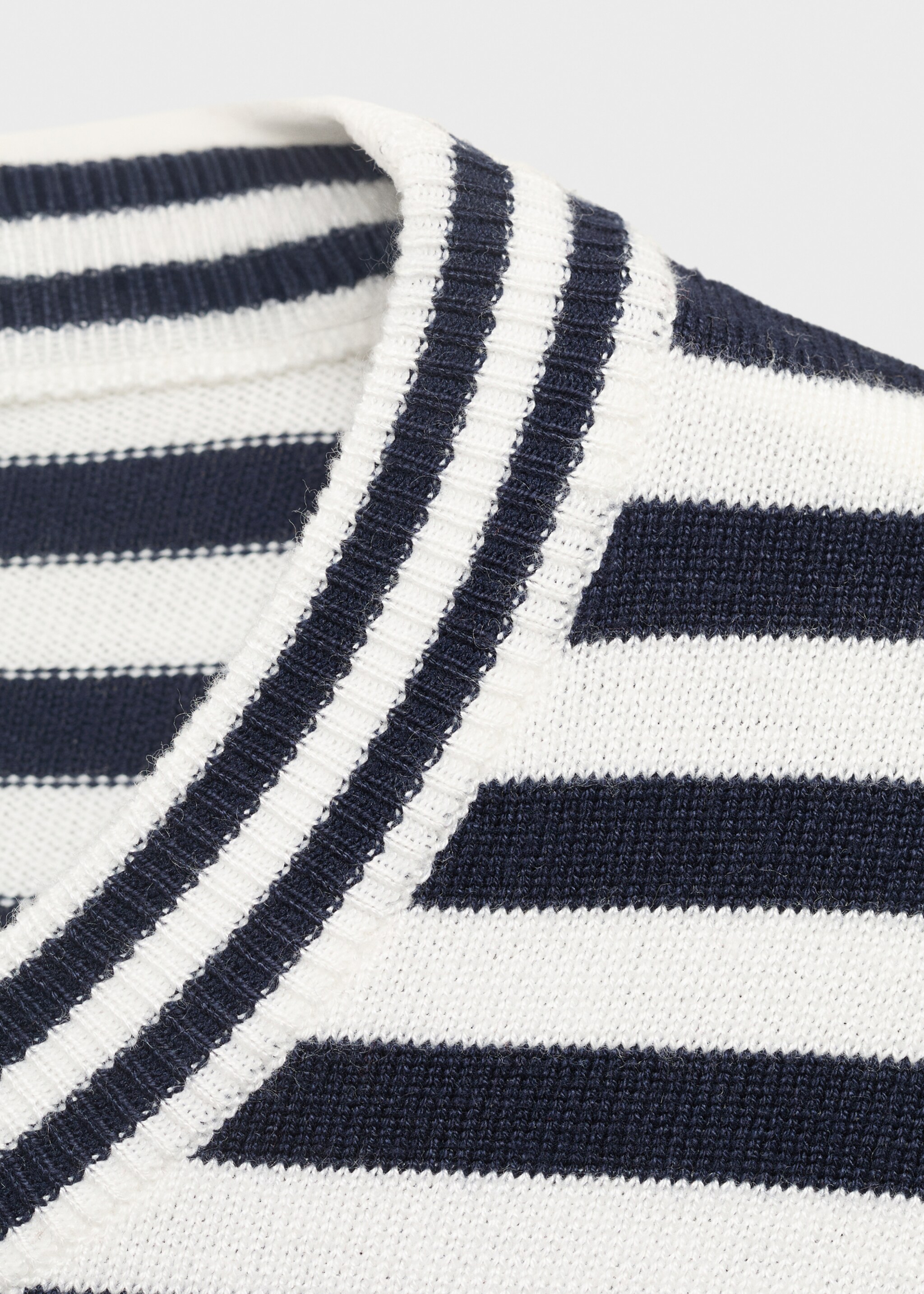 Sweater lengan pendek garis-garis - Rincian barang 8