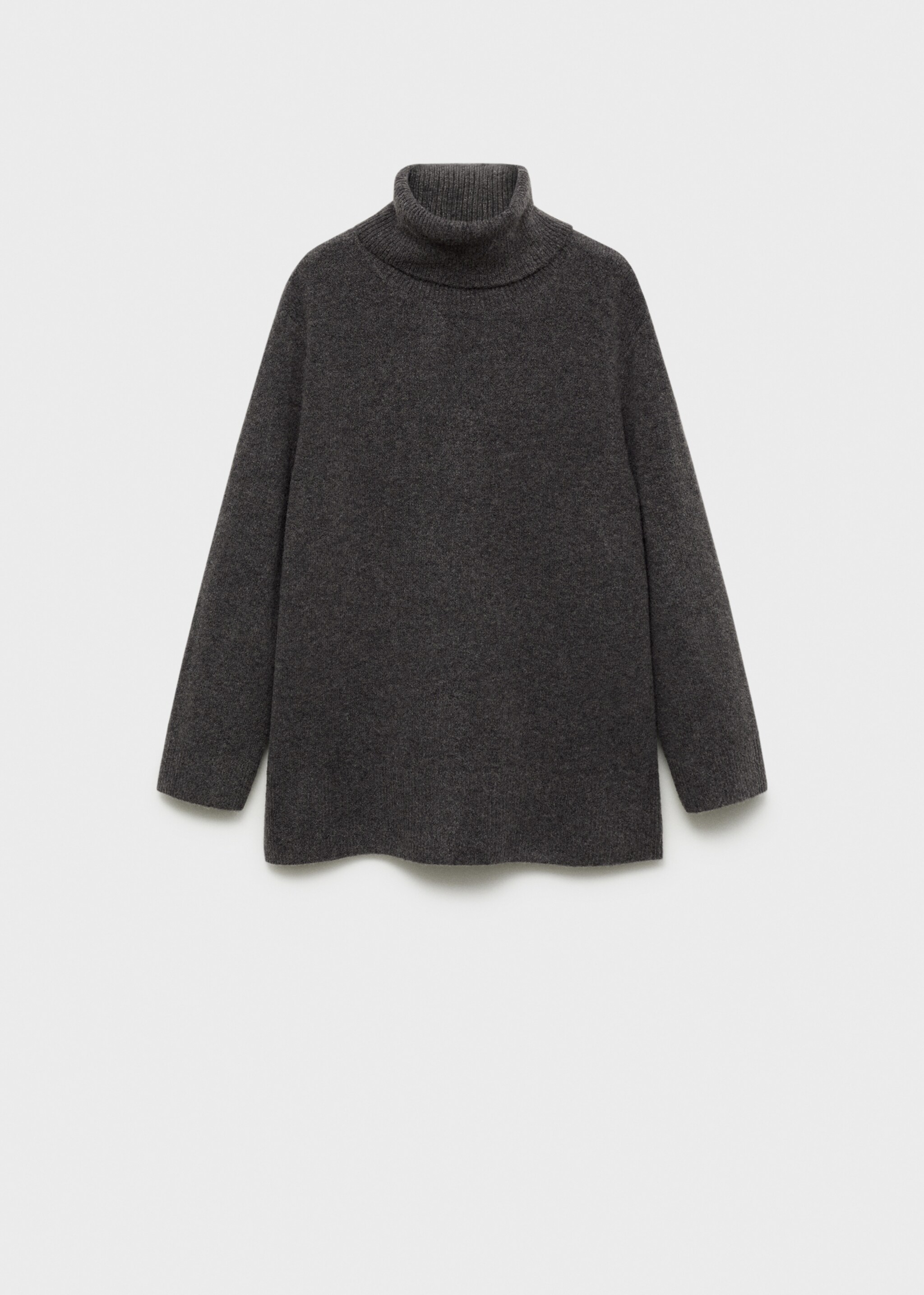 Turtleneck knit sweater - Article without model, Charcoal. Ref: 17034101-00.