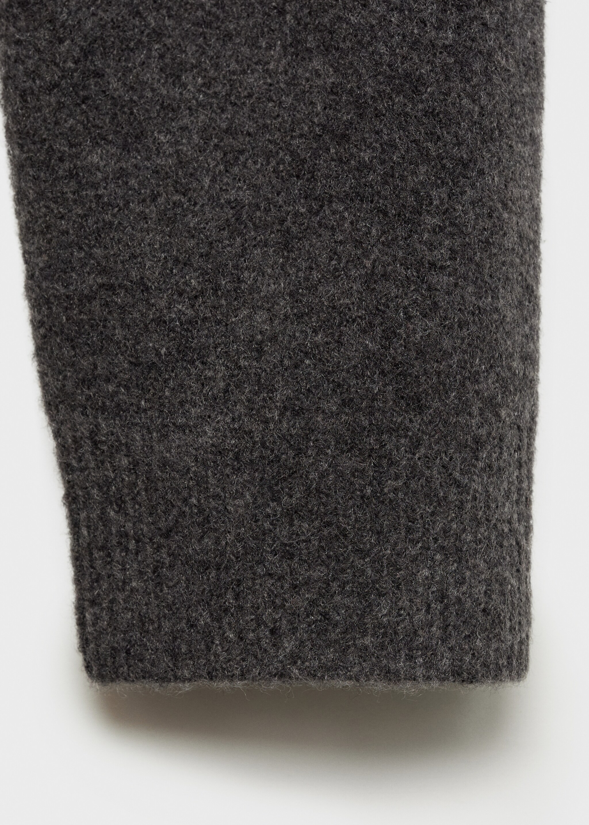 Turtleneck knit sweater - Details of the article 0, Charcoal. Ref: 17034101-00.