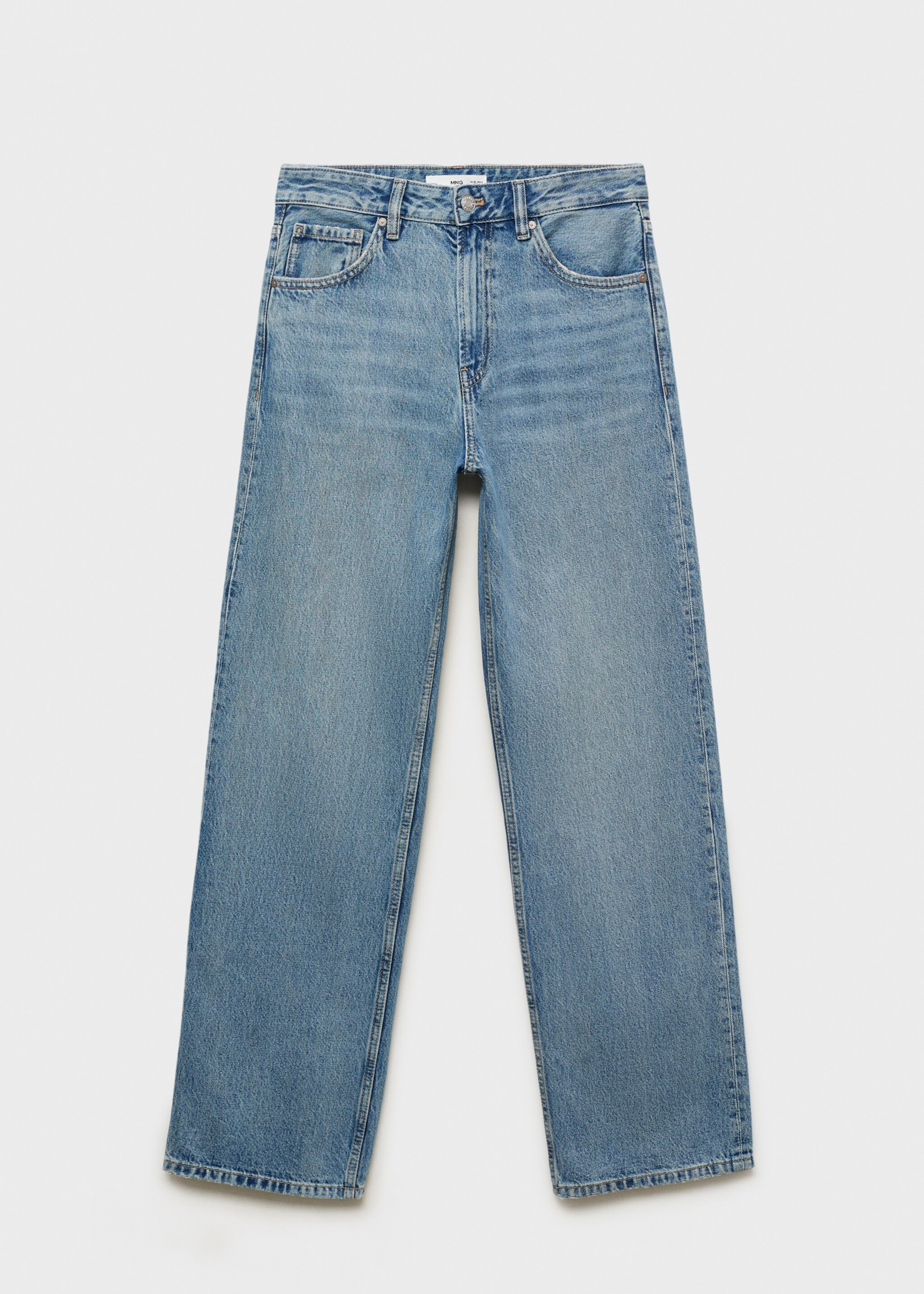 Miami medium-rise straight-fit jeans - Article without model, Medium Blue. Ref: 17034103-00.