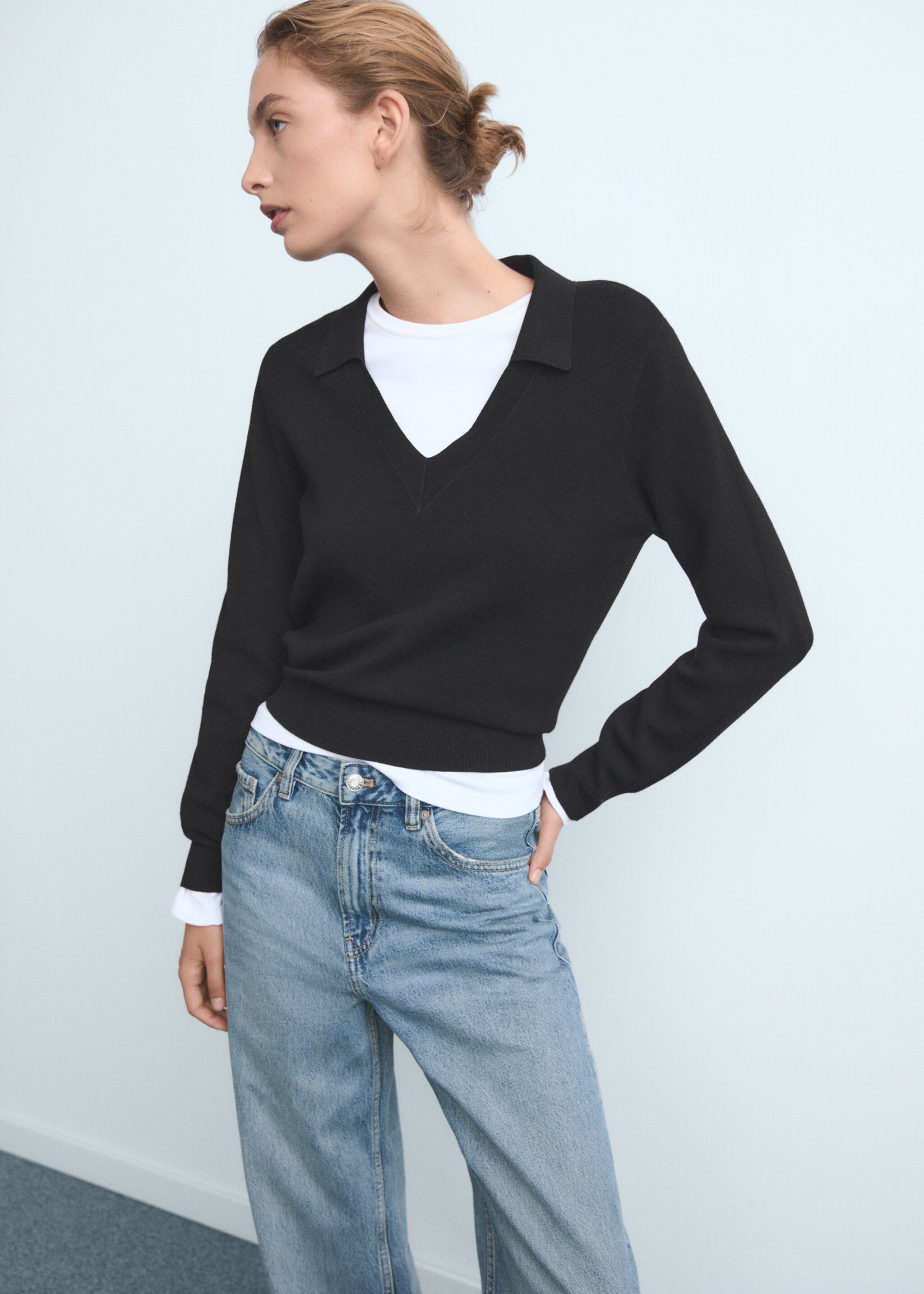 Miami medium-rise straight-fit jeans - Details of the article 1, Medium Blue. Ref: 17034103-00.