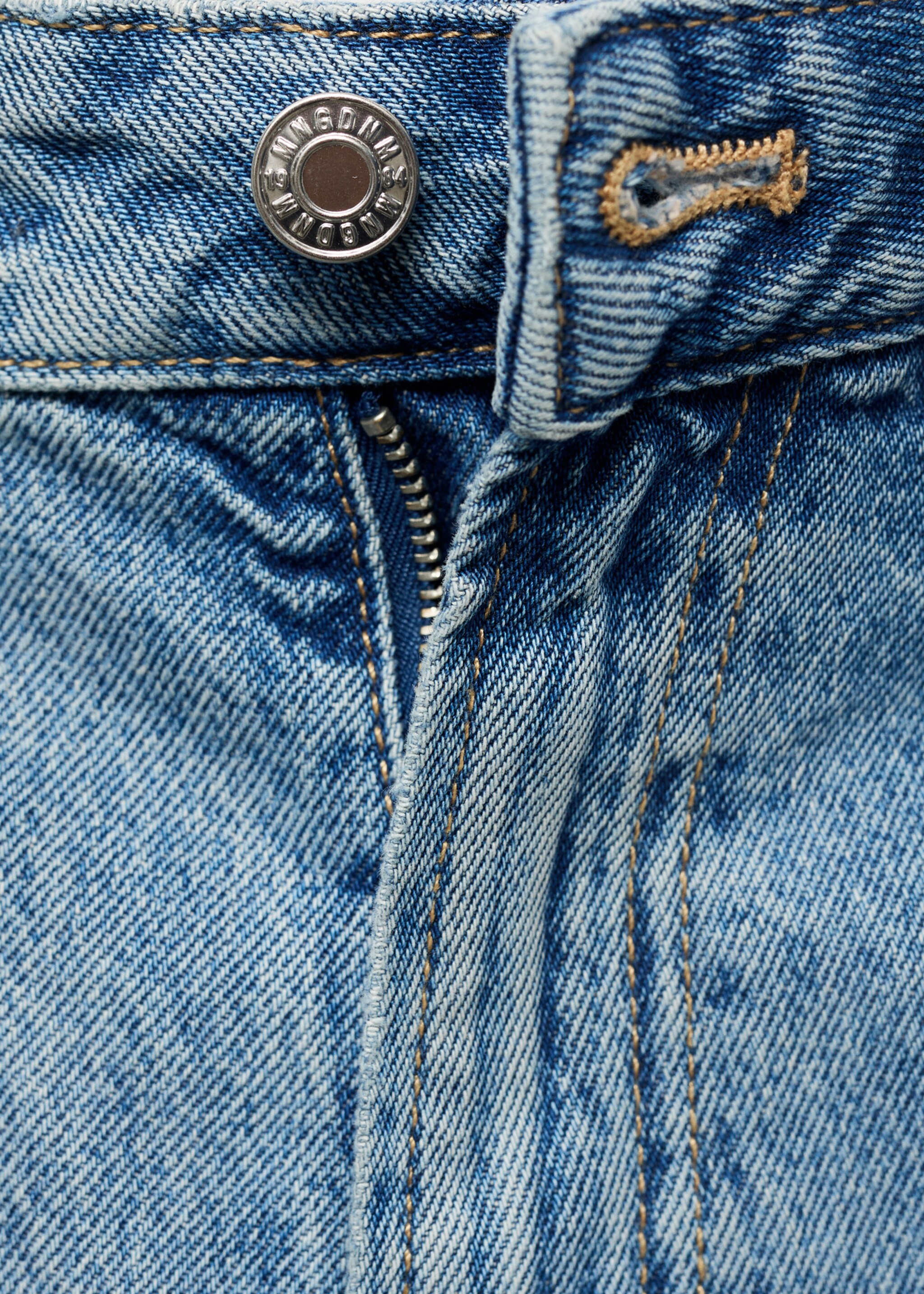 Miami medium-rise straight-fit jeans - Details of the article 8, Medium Blue. Ref: 17034103-00.