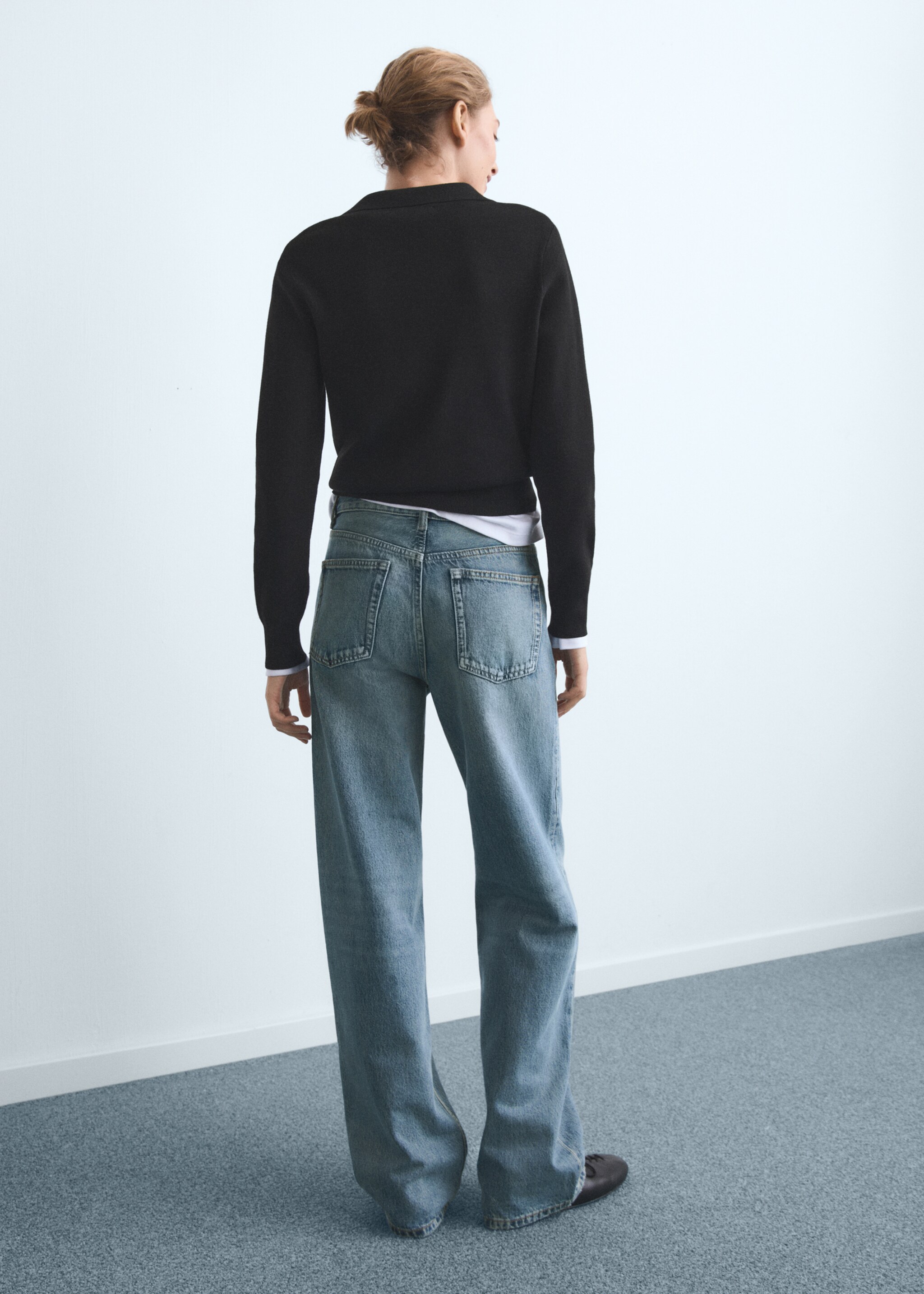 Miami medium-rise straight-fit jeans - Reverse of the article, Medium Blue. Ref: 17034103-00.
