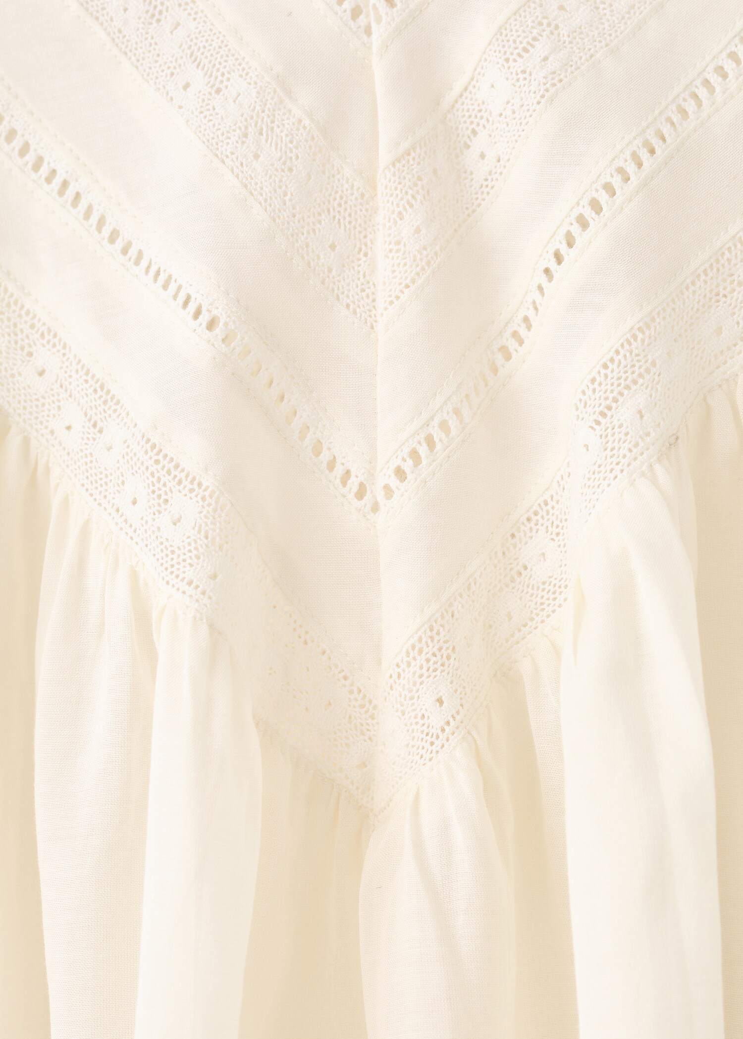 Camisón algodón puntilla y jaretas - Detalle del artículo 0