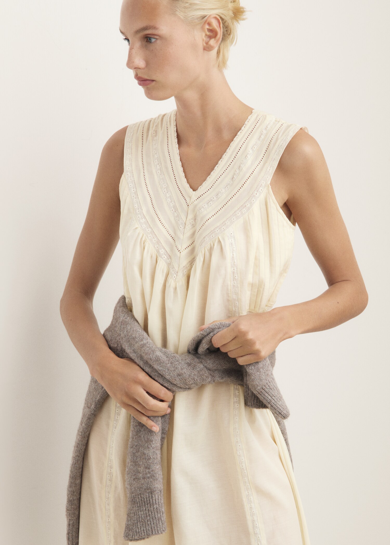 Camisón algodón puntilla y jaretas - Detalle del artículo 2