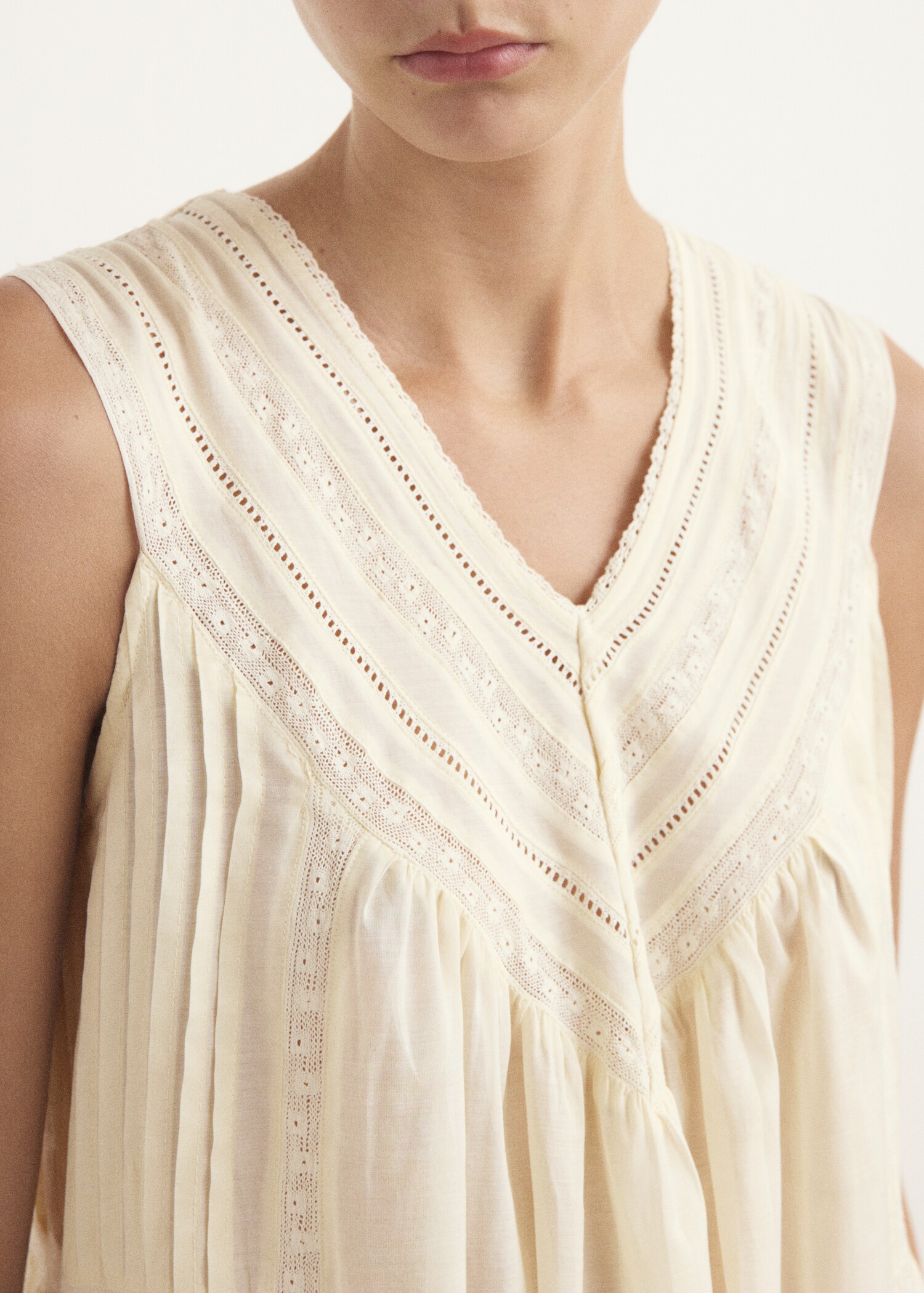 Camisón algodón puntilla y jaretas - Detalle del artículo 6