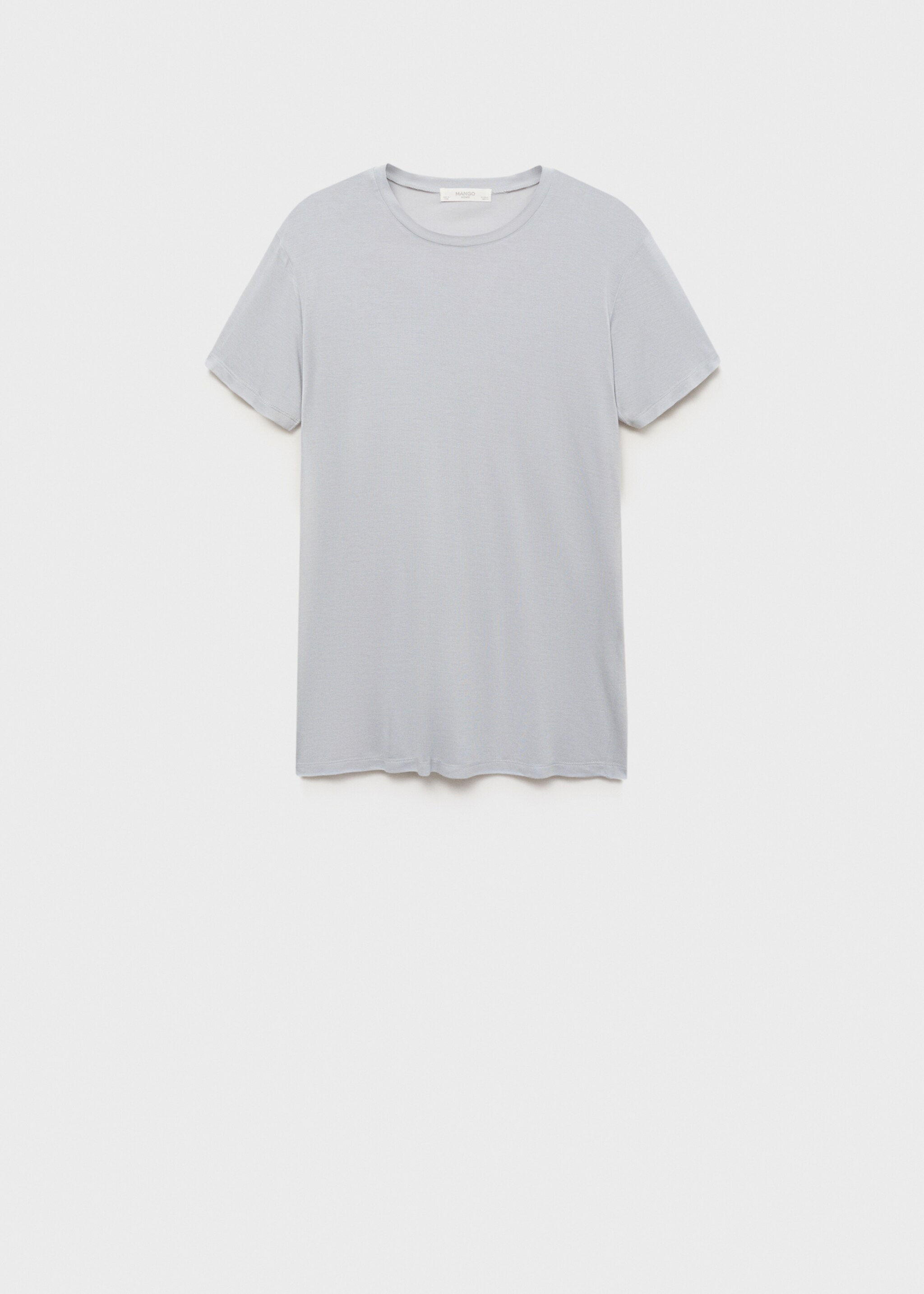 Garment washed t-shirt - Article without model, Light/Pastel Grey. Ref: 17034105-00.