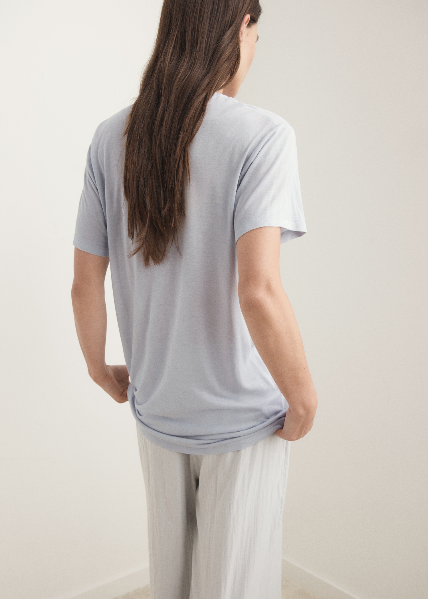 T-shirt garment washed - Verso de l’article