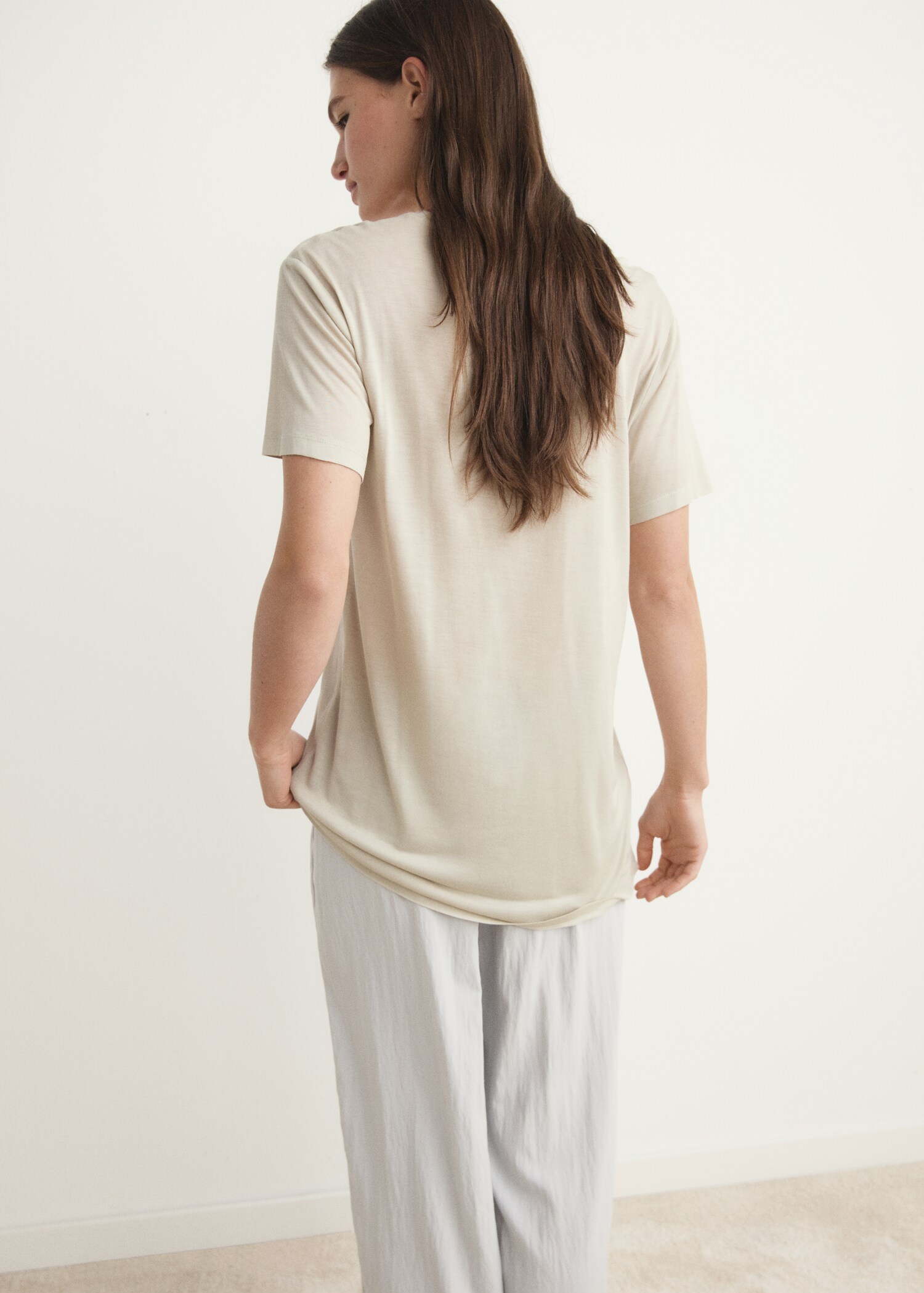 T-shirt garment washed - Verso de l’article