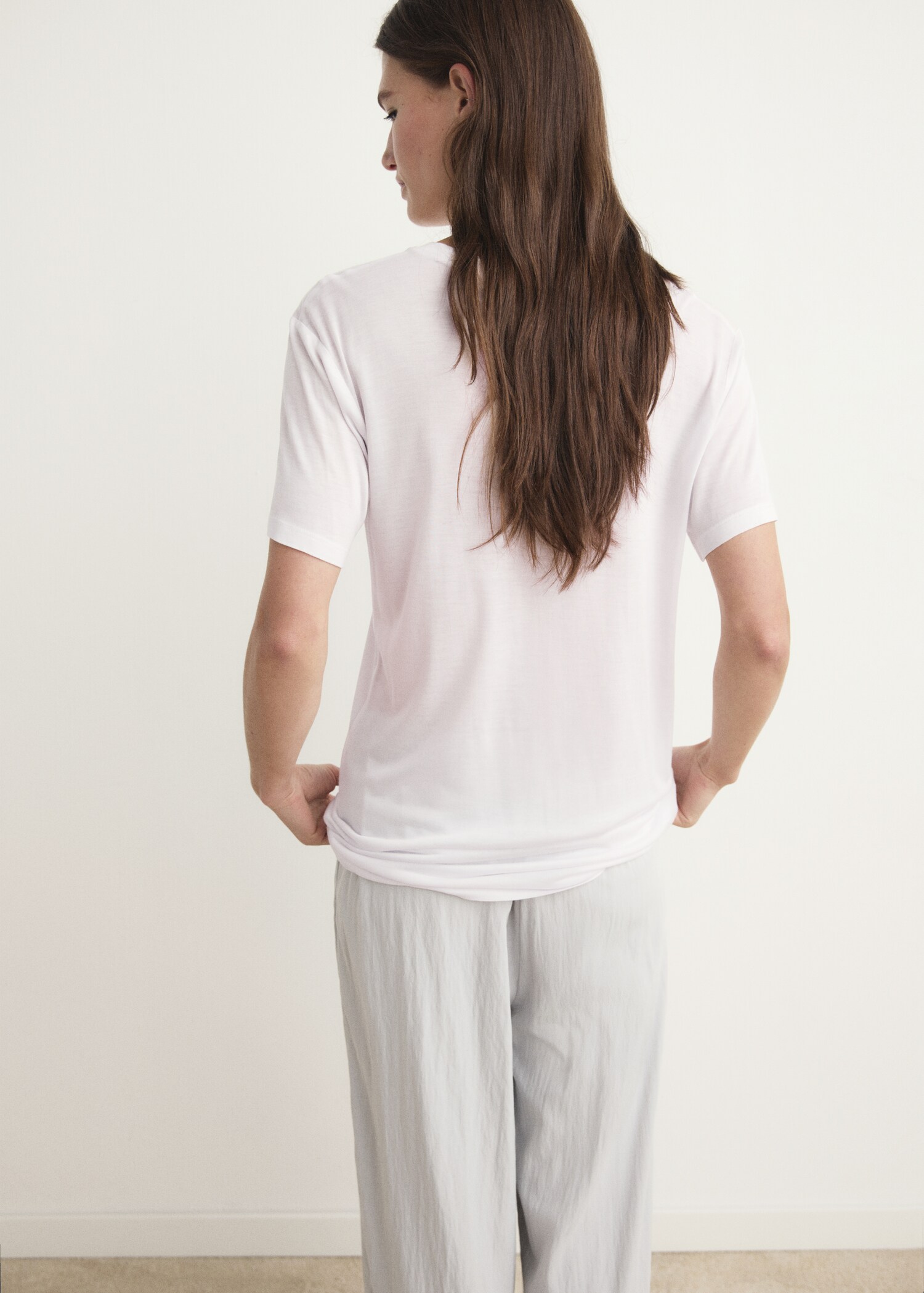 T-shirt garment washed - Verso de l’article