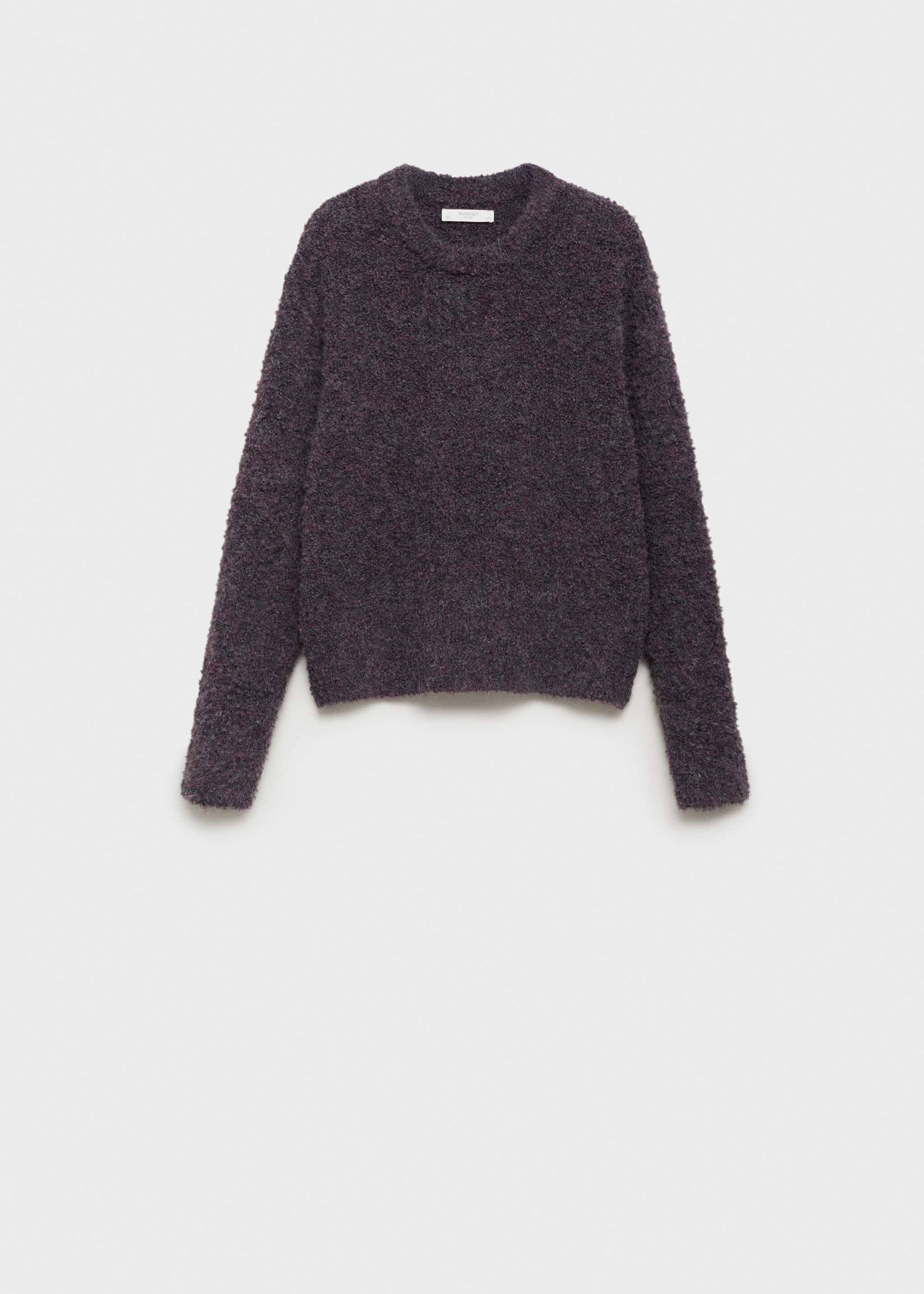 Pulover od buklea s okruglim ovratnikom - Artikl bez modela, Tamnocrvena. Ref: 17034108-00.