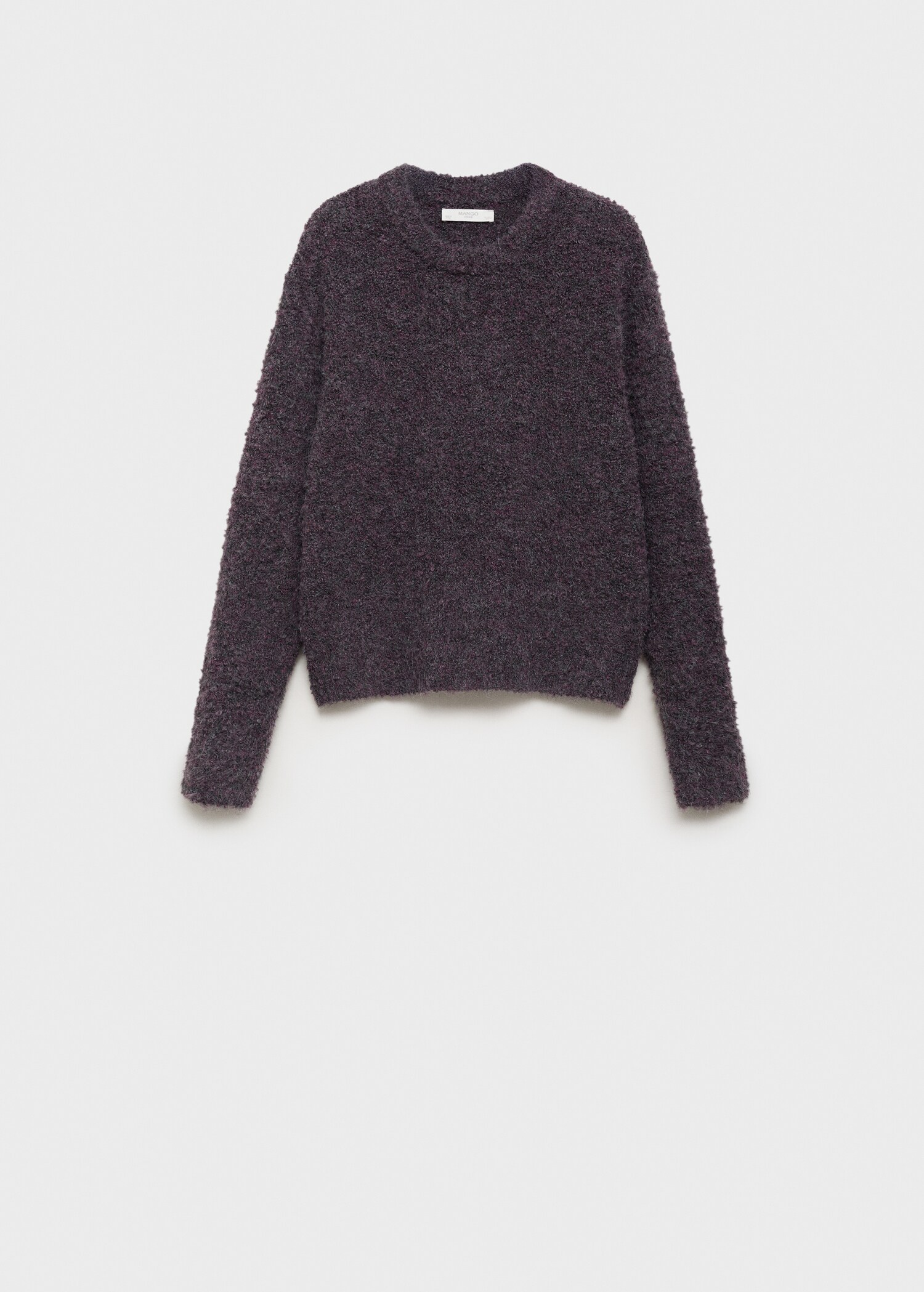 Round-neck bouclé sweater - Article without model