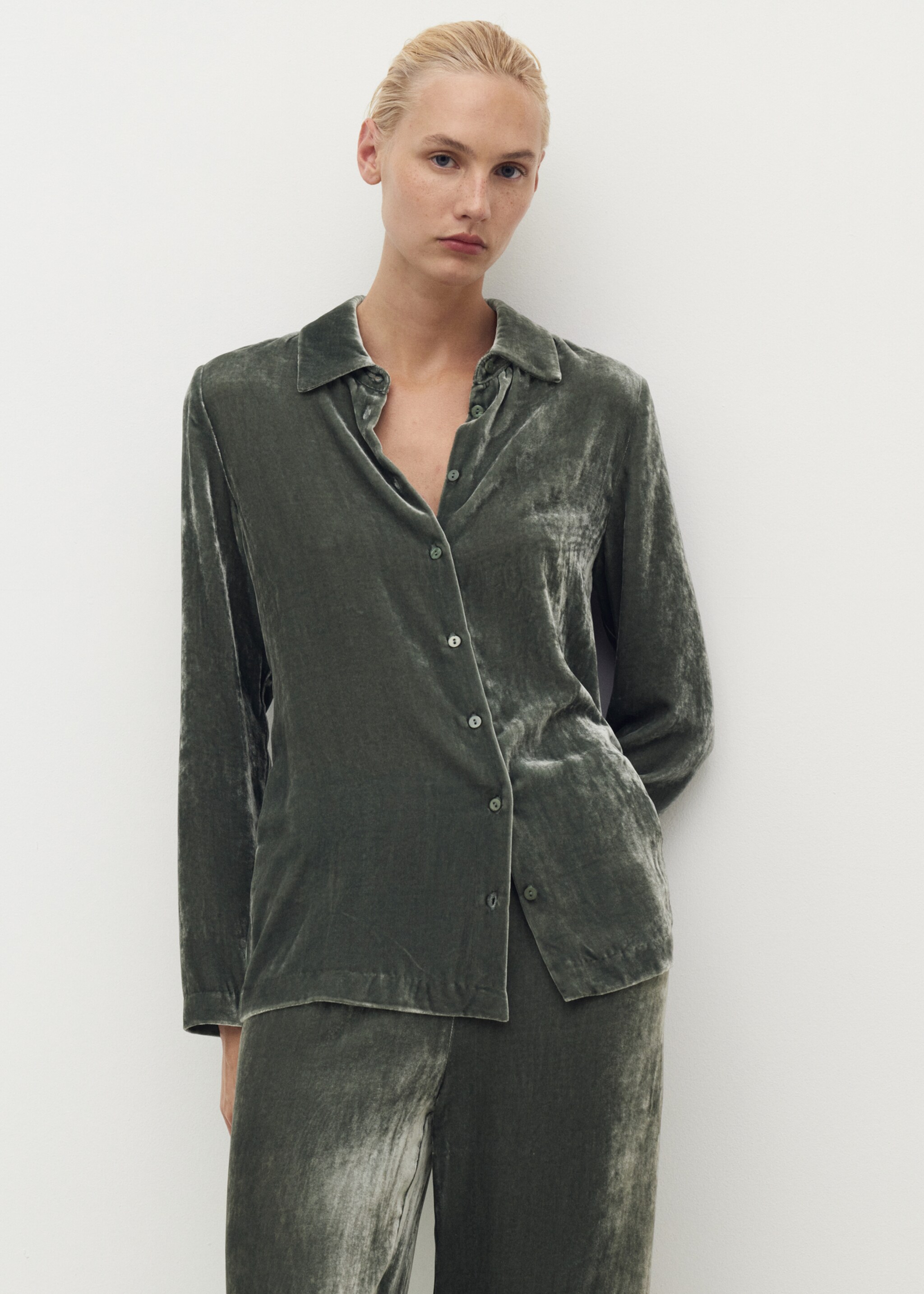 Silk velvet shirt - Medium plane