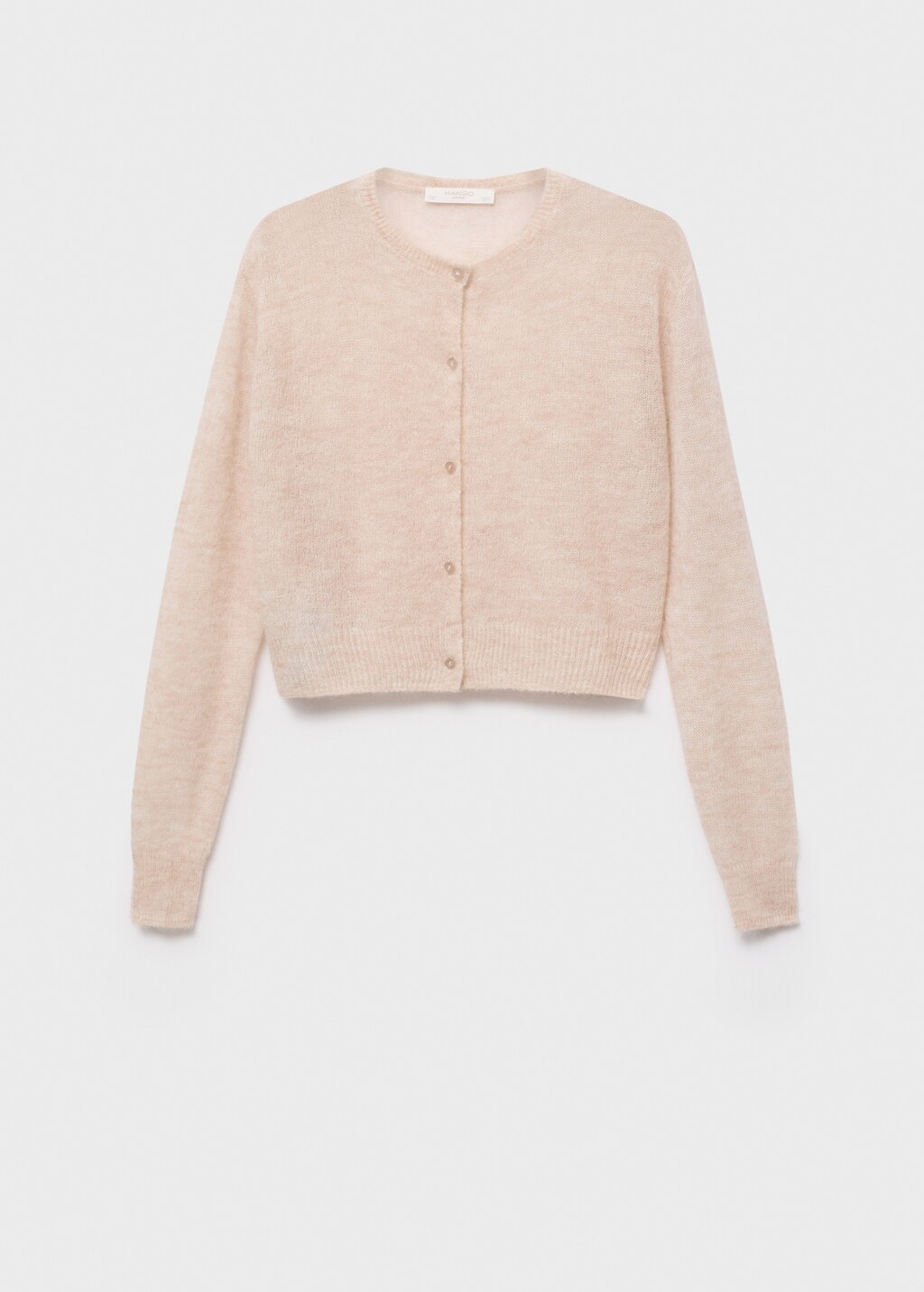 Short wool cardigan